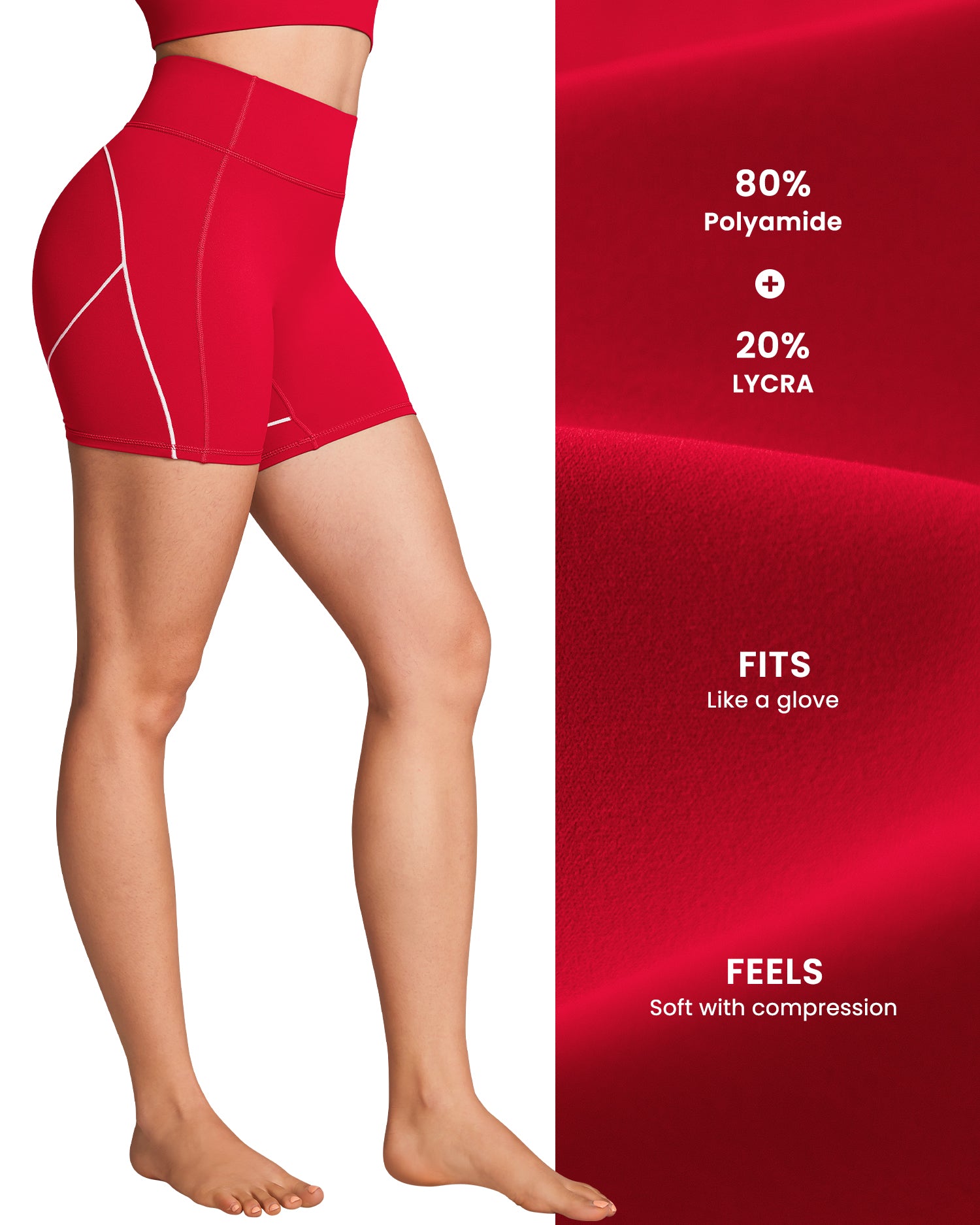 Contrast Stitching  5"  Athletic Shorts for Women 254104