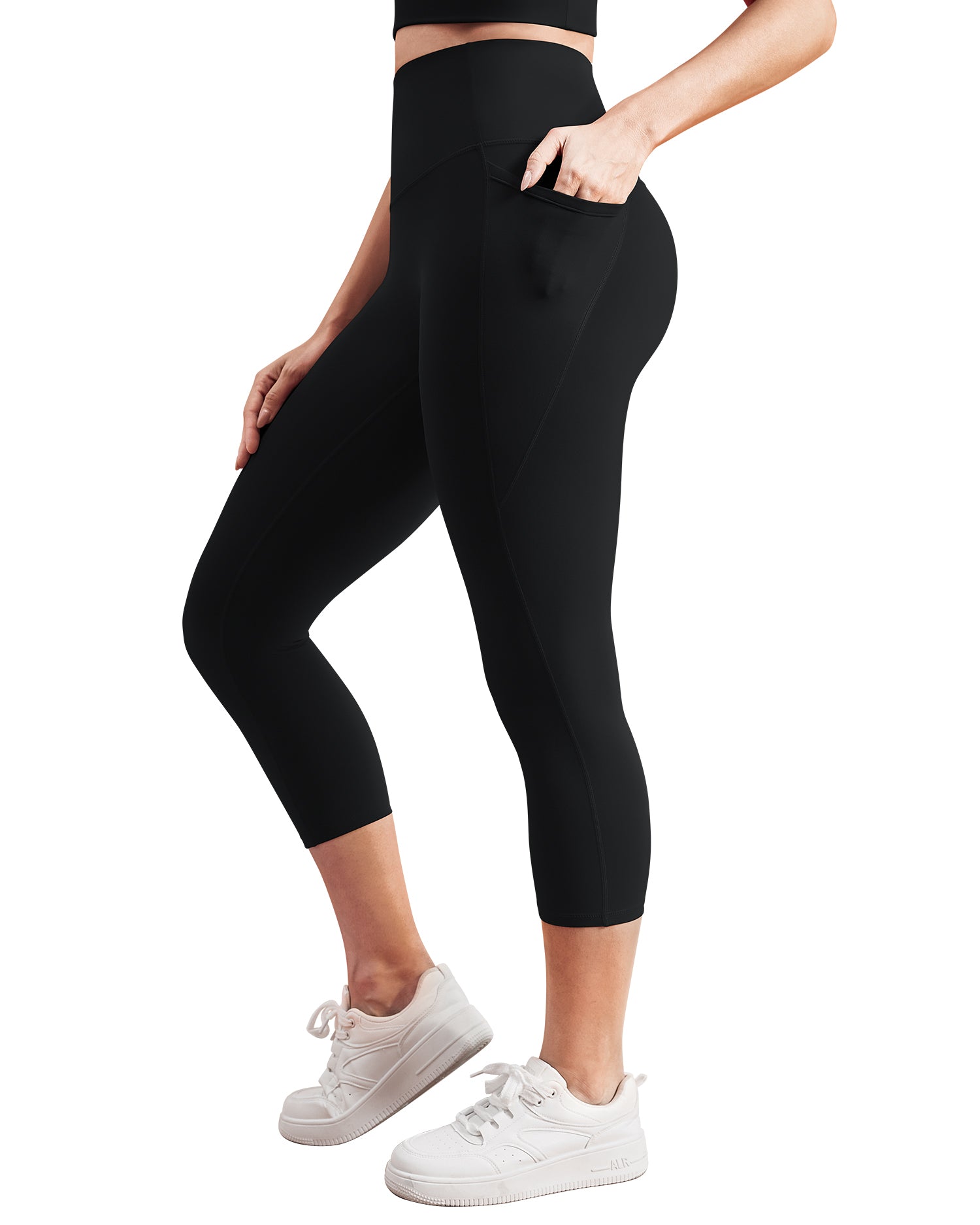 19" Bareluxe Capri Leggings with Pockets for Women 254204