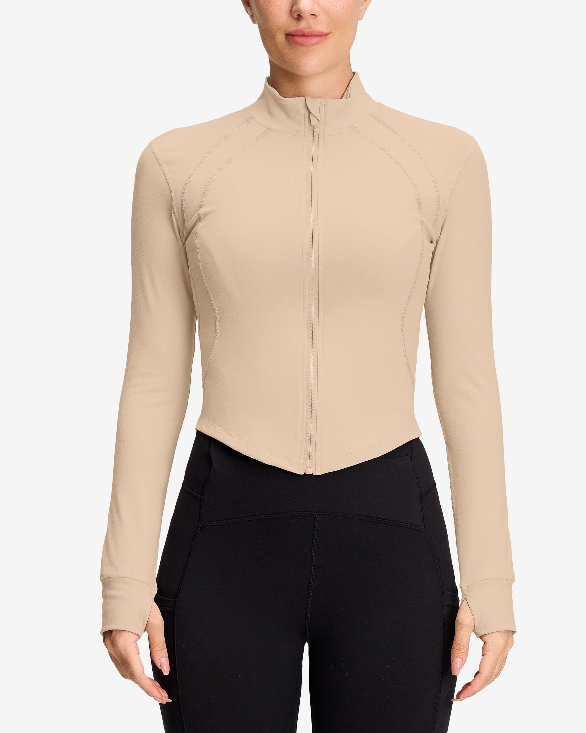 Crop Full Zip Up Jackets 232103