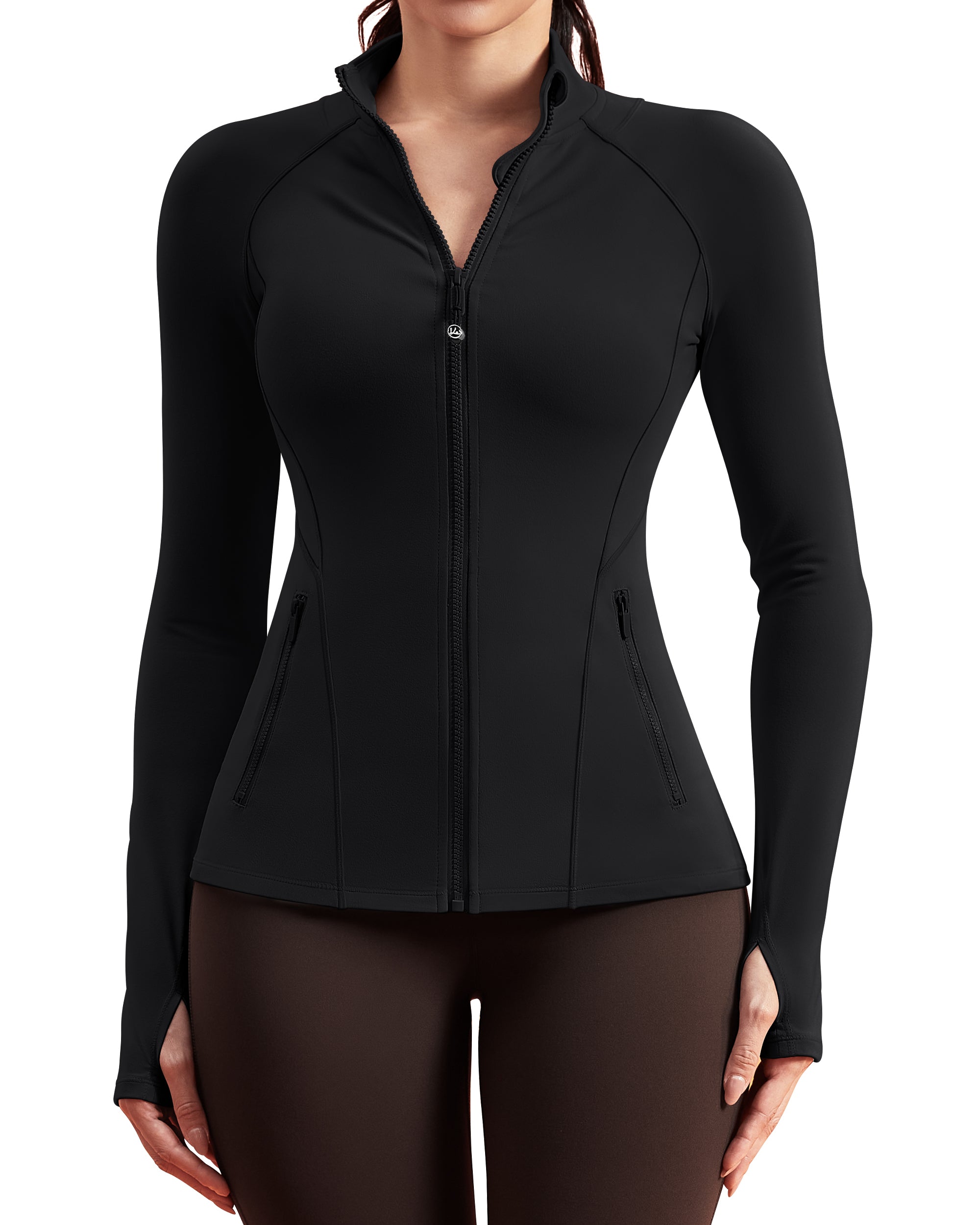 Workout Jackets for Woman Zip Up Long Sleeve Slim Fit Athletic 254403