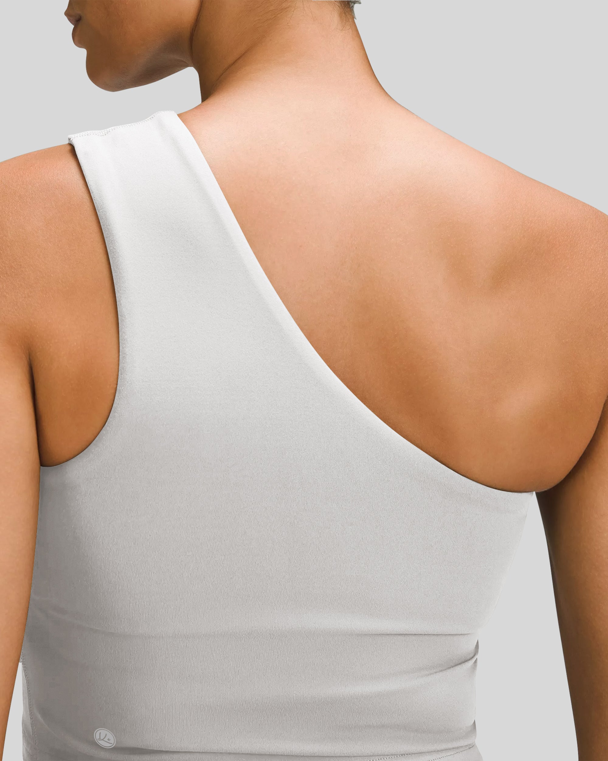 Womens One Shoulder Sports Gym Sexy Athletic Crop Blouse-240306