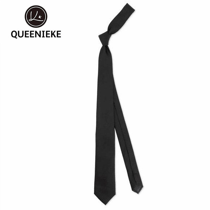 QUEENIEKE Accessories Neckties - Grosgrain Solid Black Tie