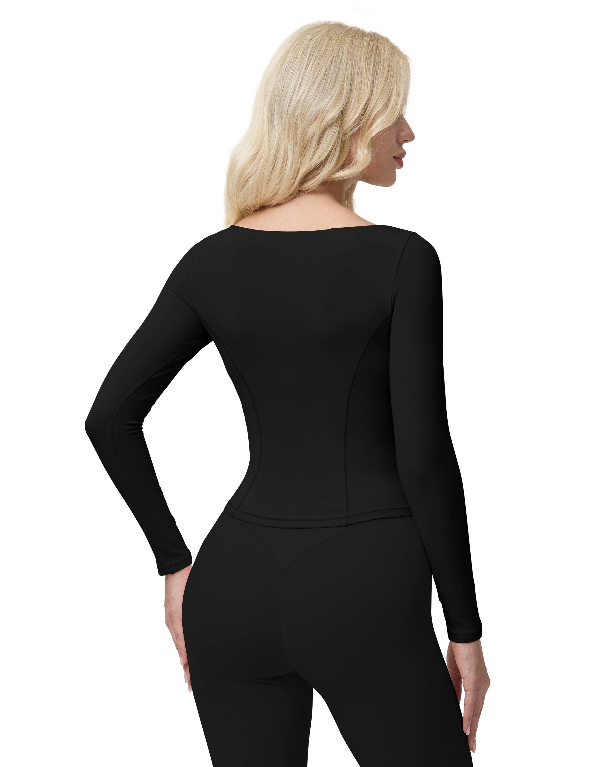 Queenie Ke Bareluxe Boat Neck Tops for Women Long Sleeve 254505