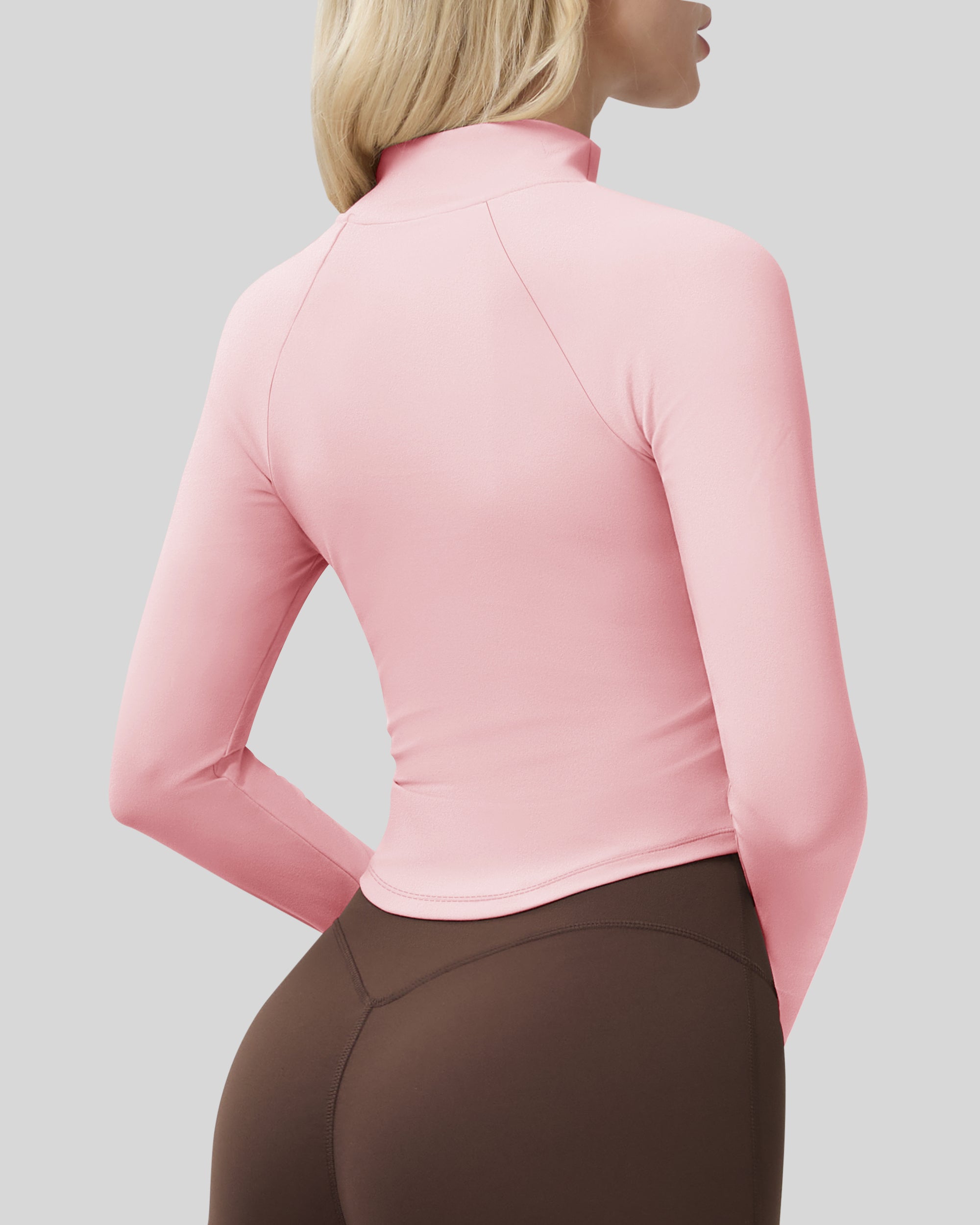 Workout Jackets for Woman Full Zip Up Gym Tops with Thumb Holes 262103