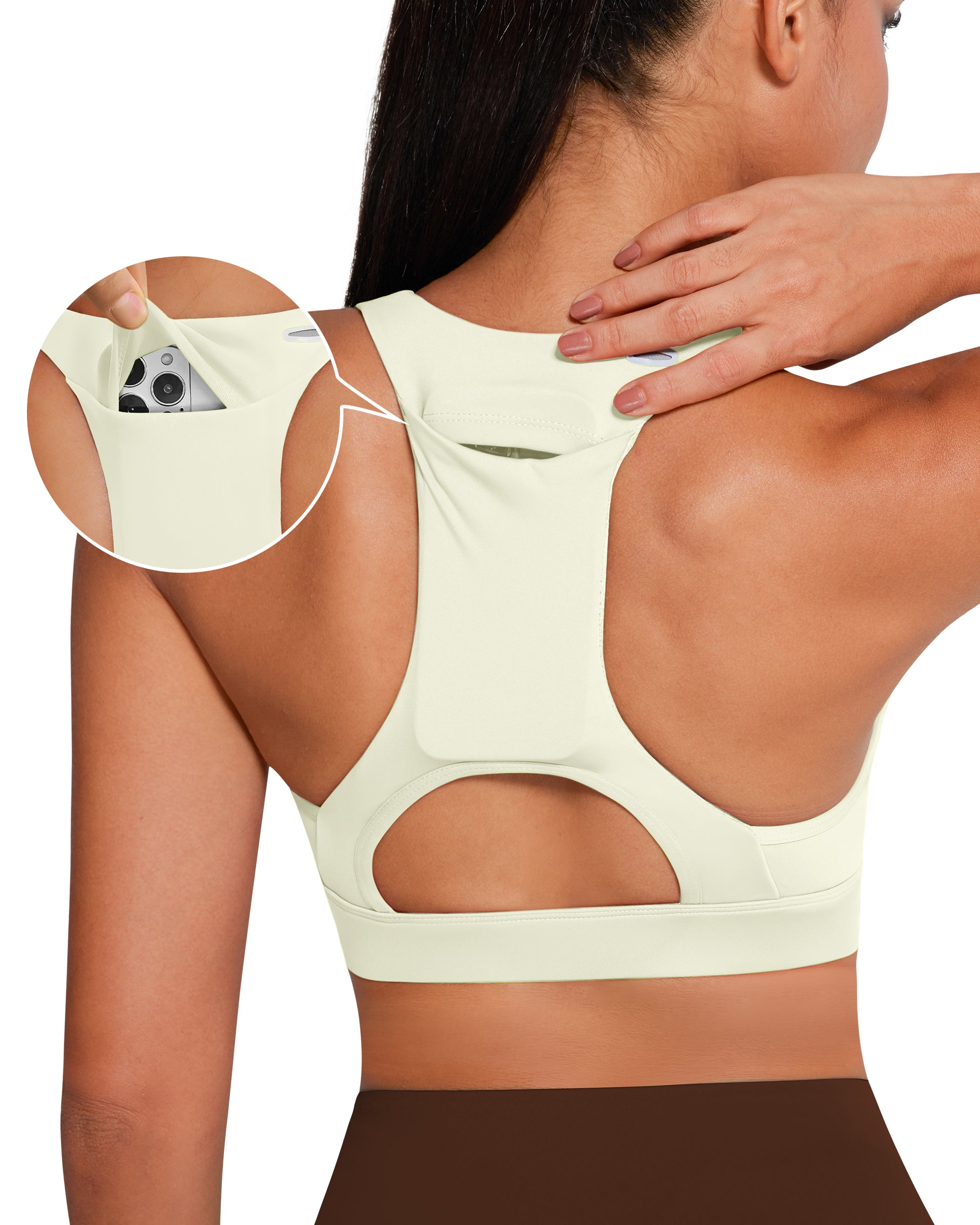 Phone Back Pockets Sport Bra 70927