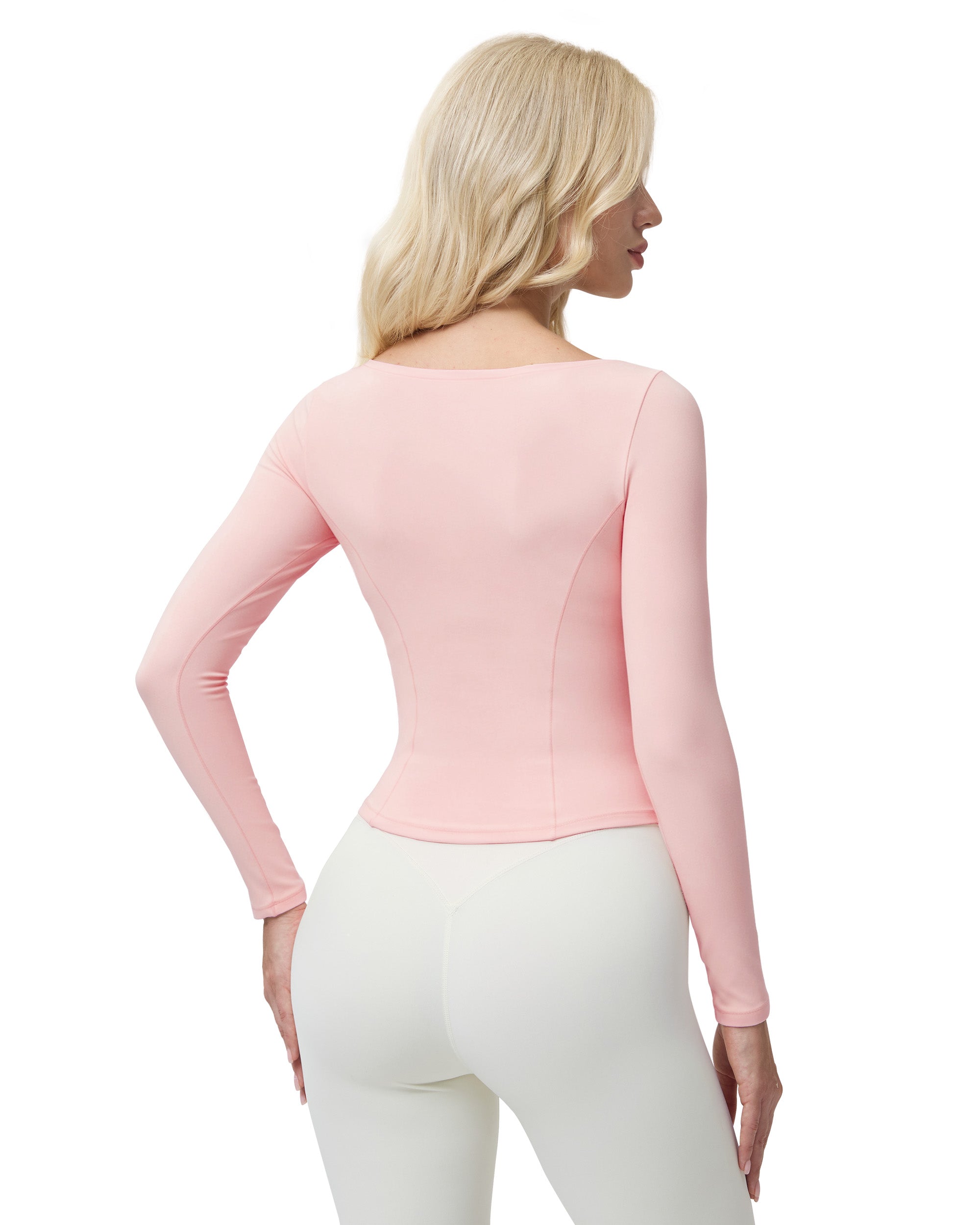 Queenie Ke Bareluxe Boat Neck Tops for Women Long Sleeve 254505