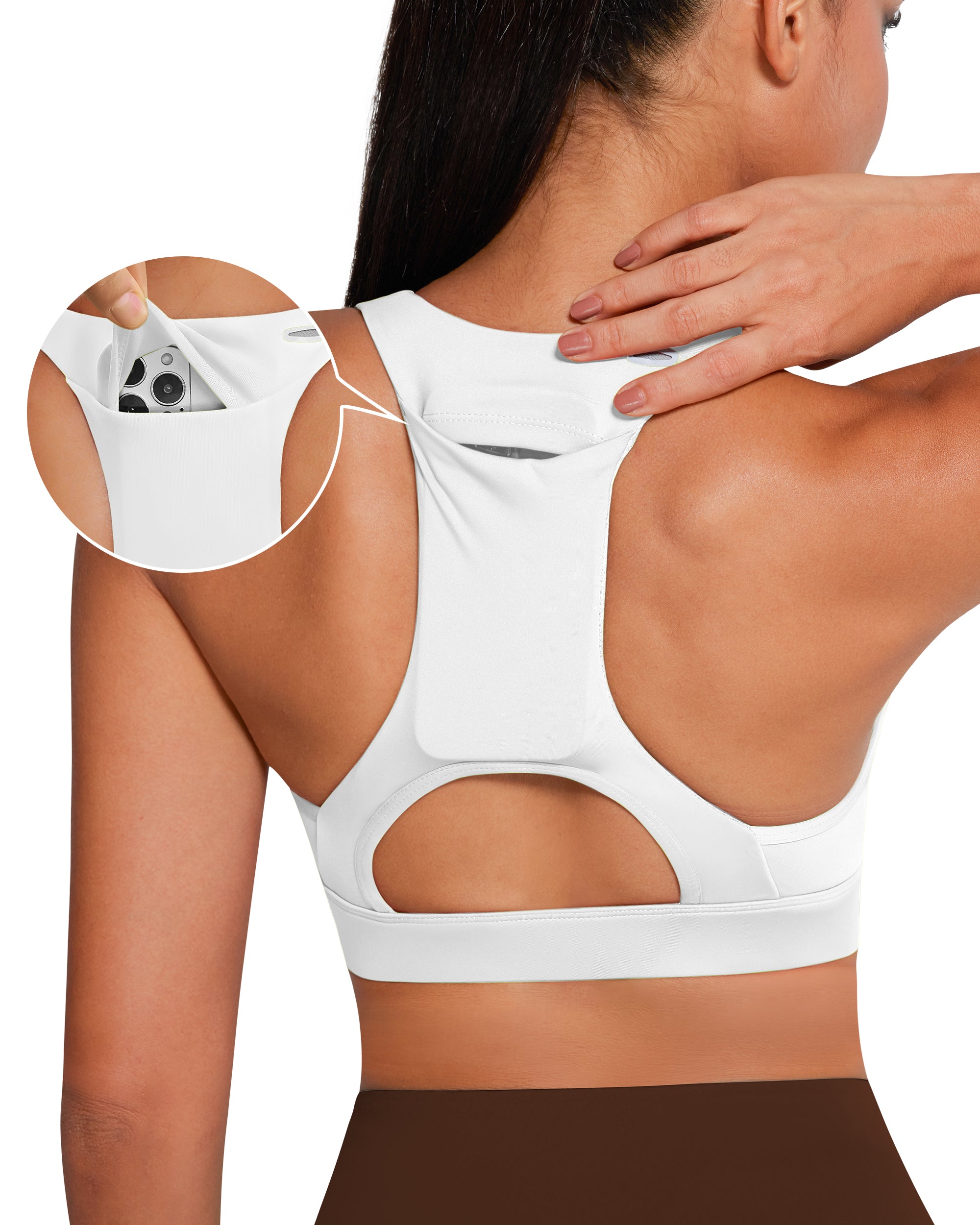 Phone Back Pockets Sport Bra 70927
