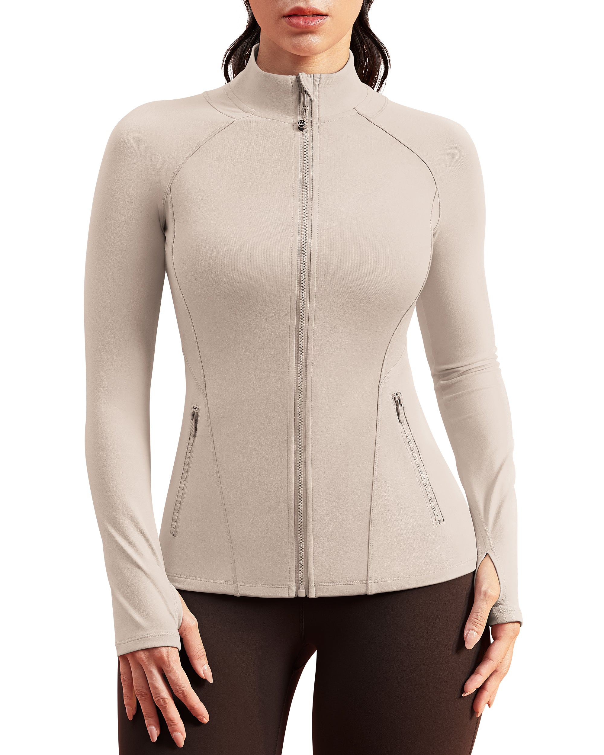 Workout Jackets for Woman Zip Up Long Sleeve Slim Fit Athletic 254403