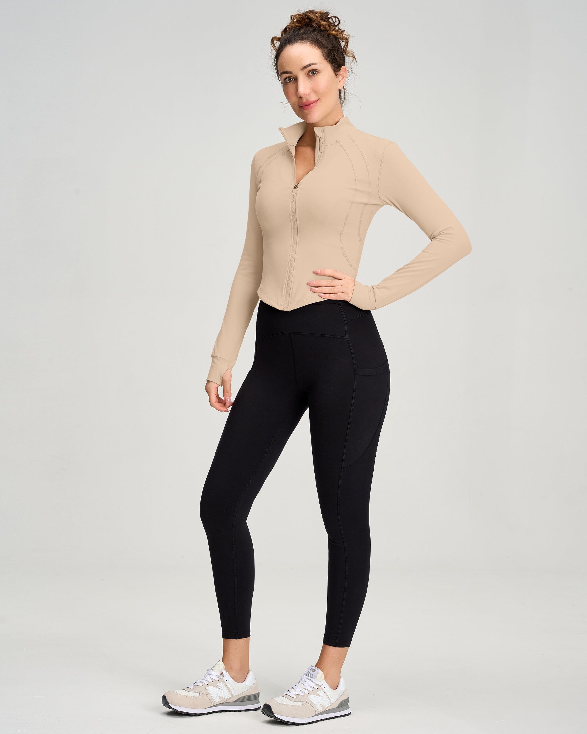 Crop Full Zip Up Jackets 232103