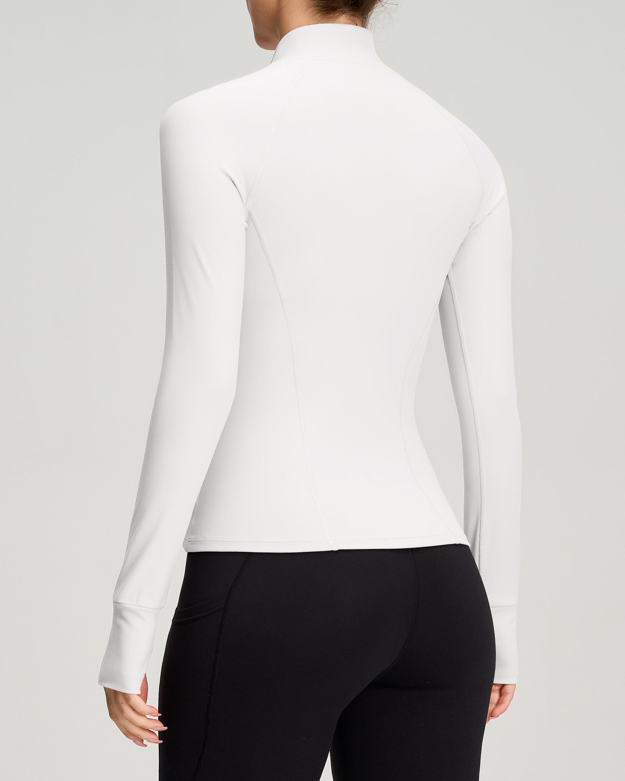Cropped Full Zip Jacket With Pockets
