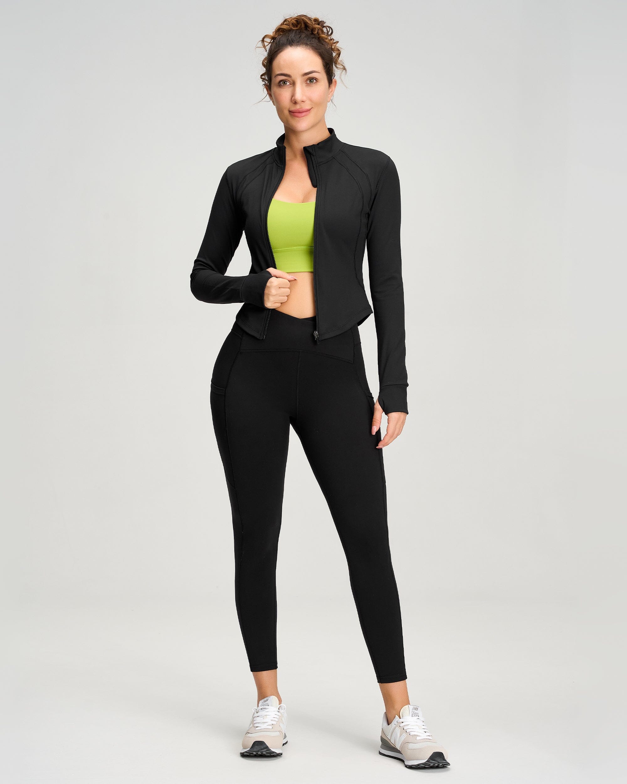 Crop Full Zip Up Jackets 232103