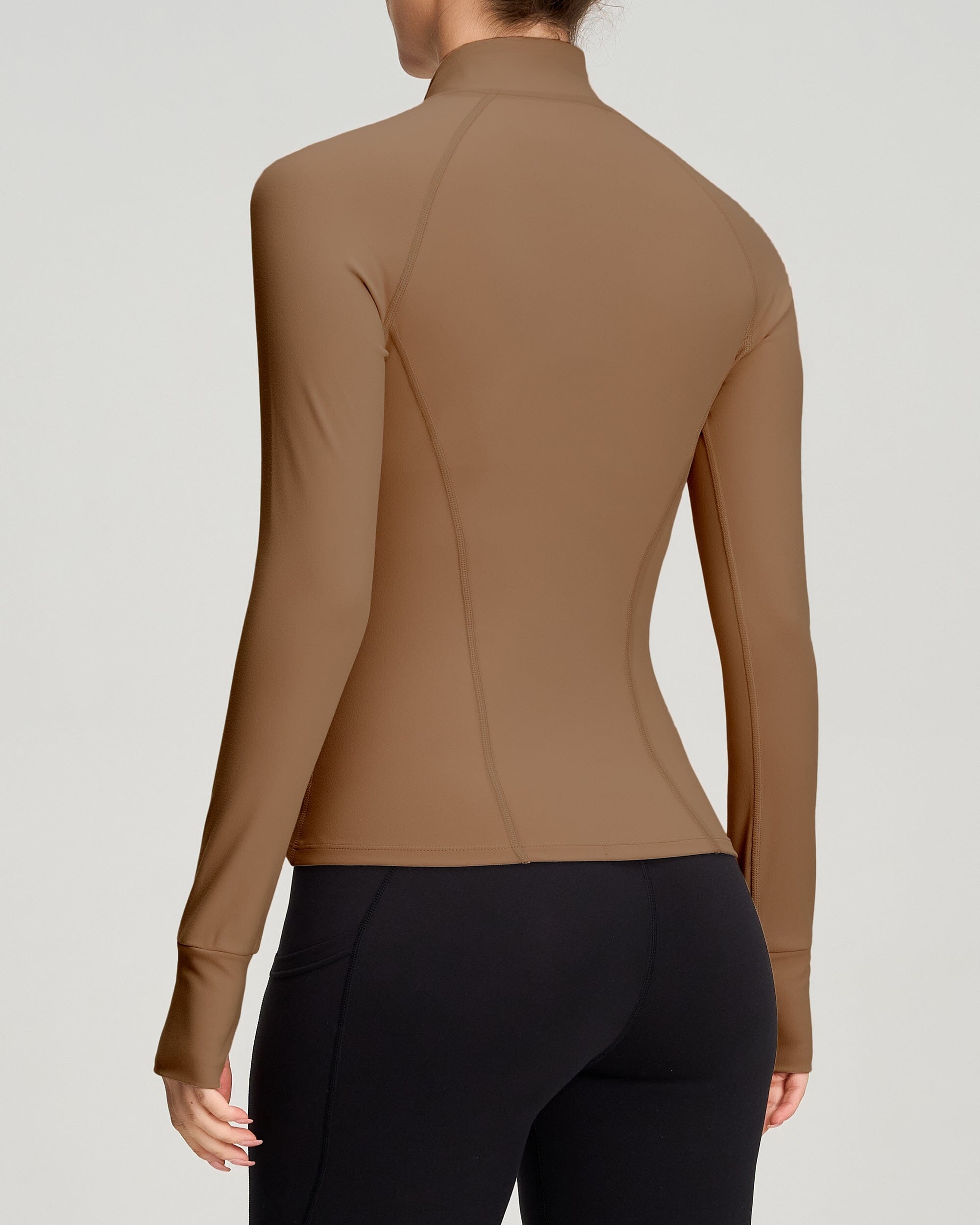 Cropped Full Zip Jacket With Pockets