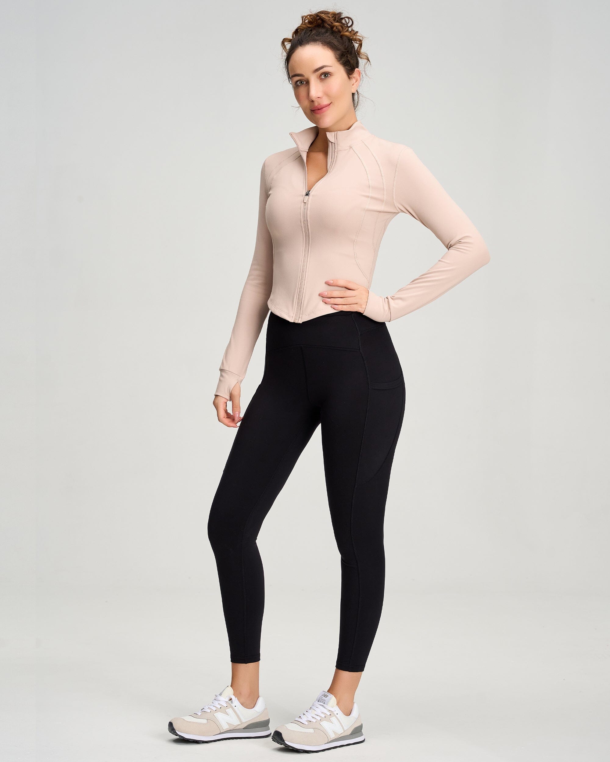 Crop Full Zip Up Jackets 232103