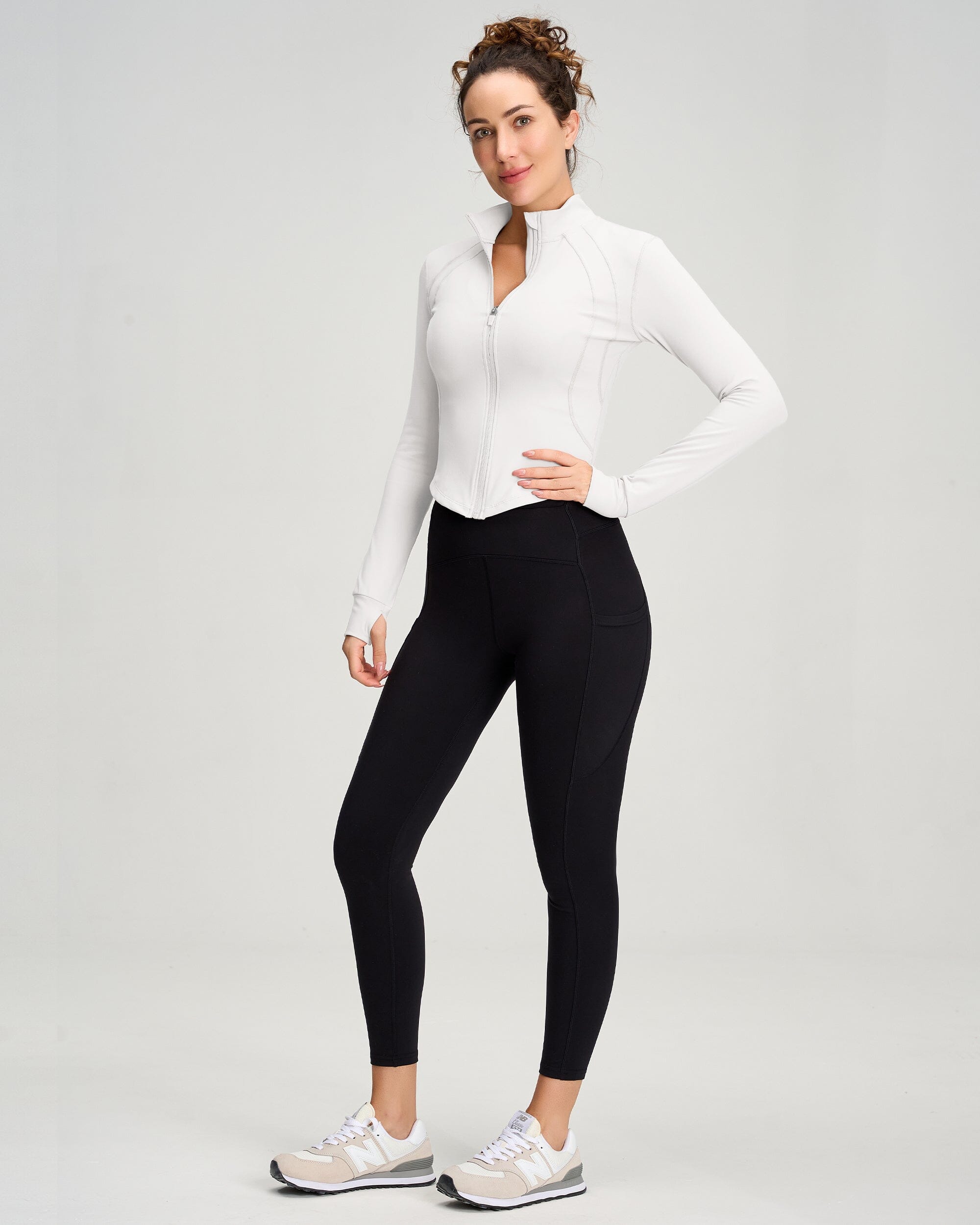 Crop Full Zip Up Jackets 232103