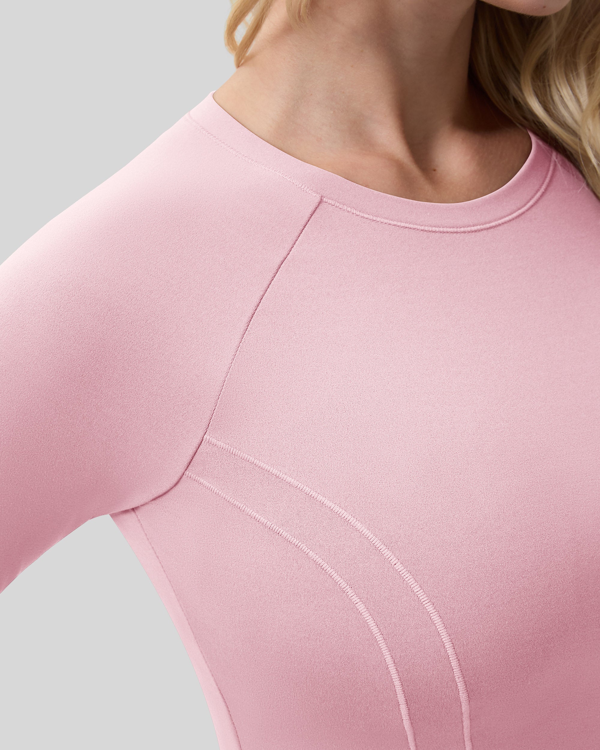 Bareluxe Long Sleeve Workout Tops for Women, Cropped Slim Fit 254405