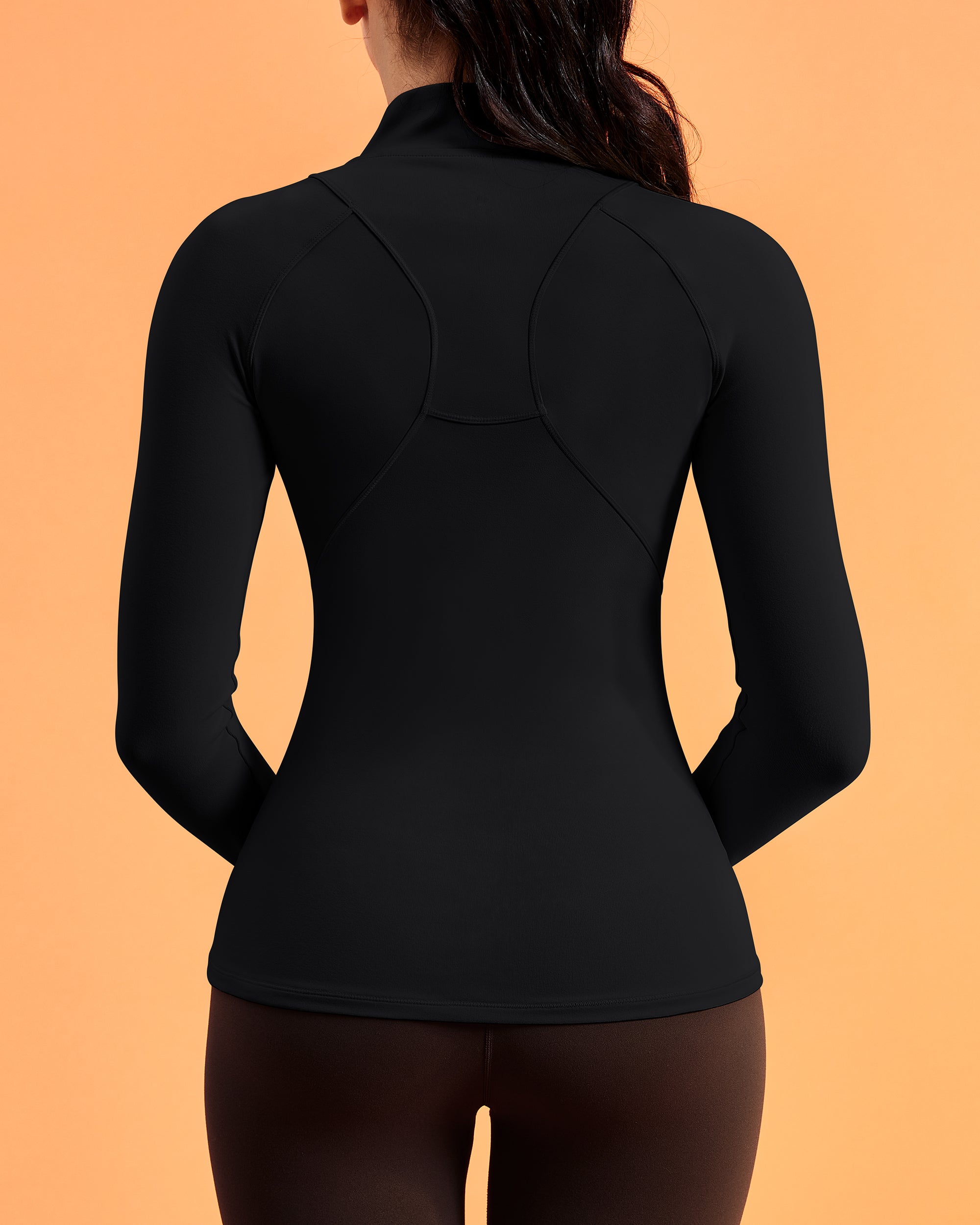 Workout Jackets for Woman Zip Up Long Sleeve Slim Fit Athletic 254403
