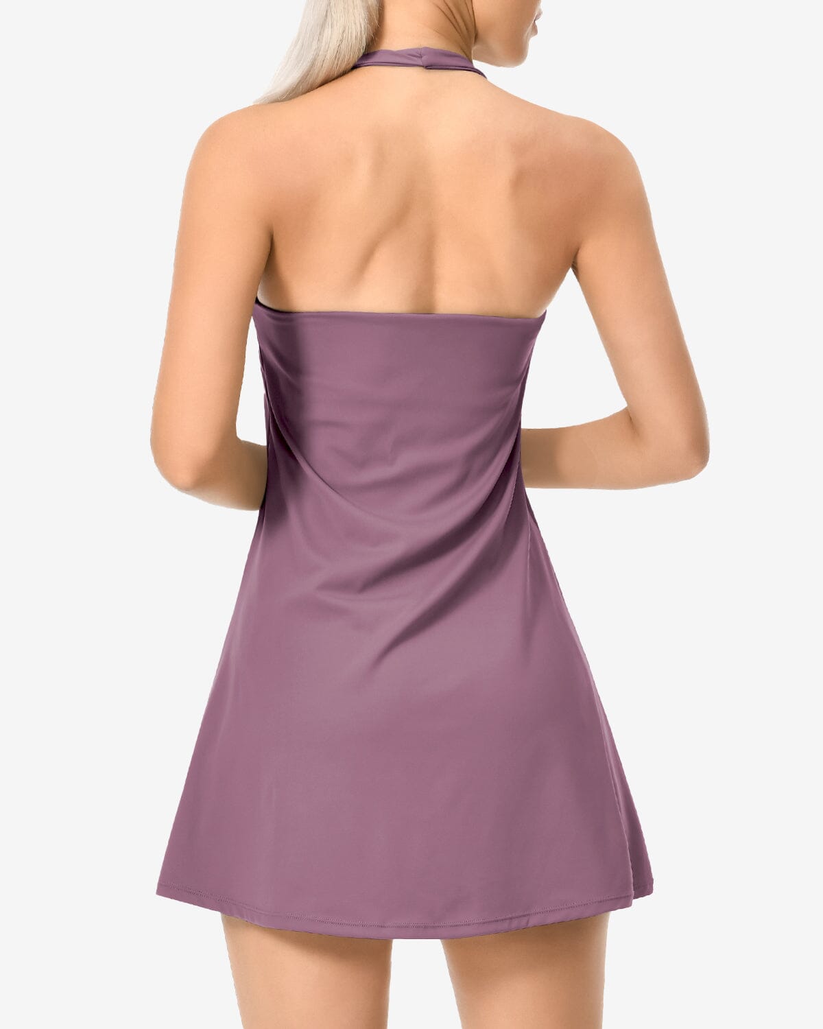 Tennis Dresses for Women Halter Neck Workout Dress with Built in Shor QUEENIEKE Tennis Dresses for Women Halter Neck Workout Dress with Built in Shor QUEENIEKE
