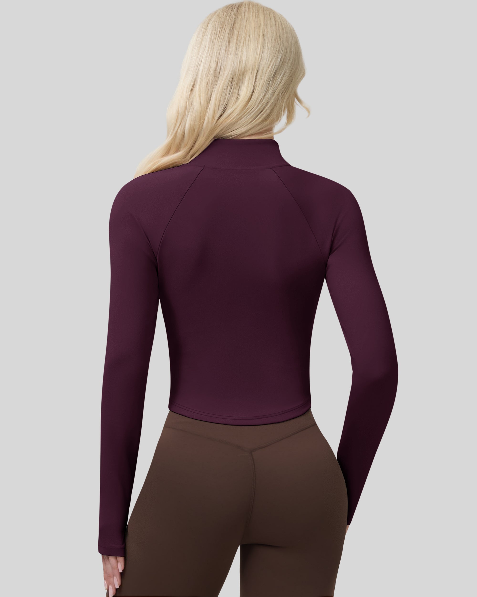Workout Jackets for Woman Full Zip Up Gym Tops with Thumb Holes 262103
