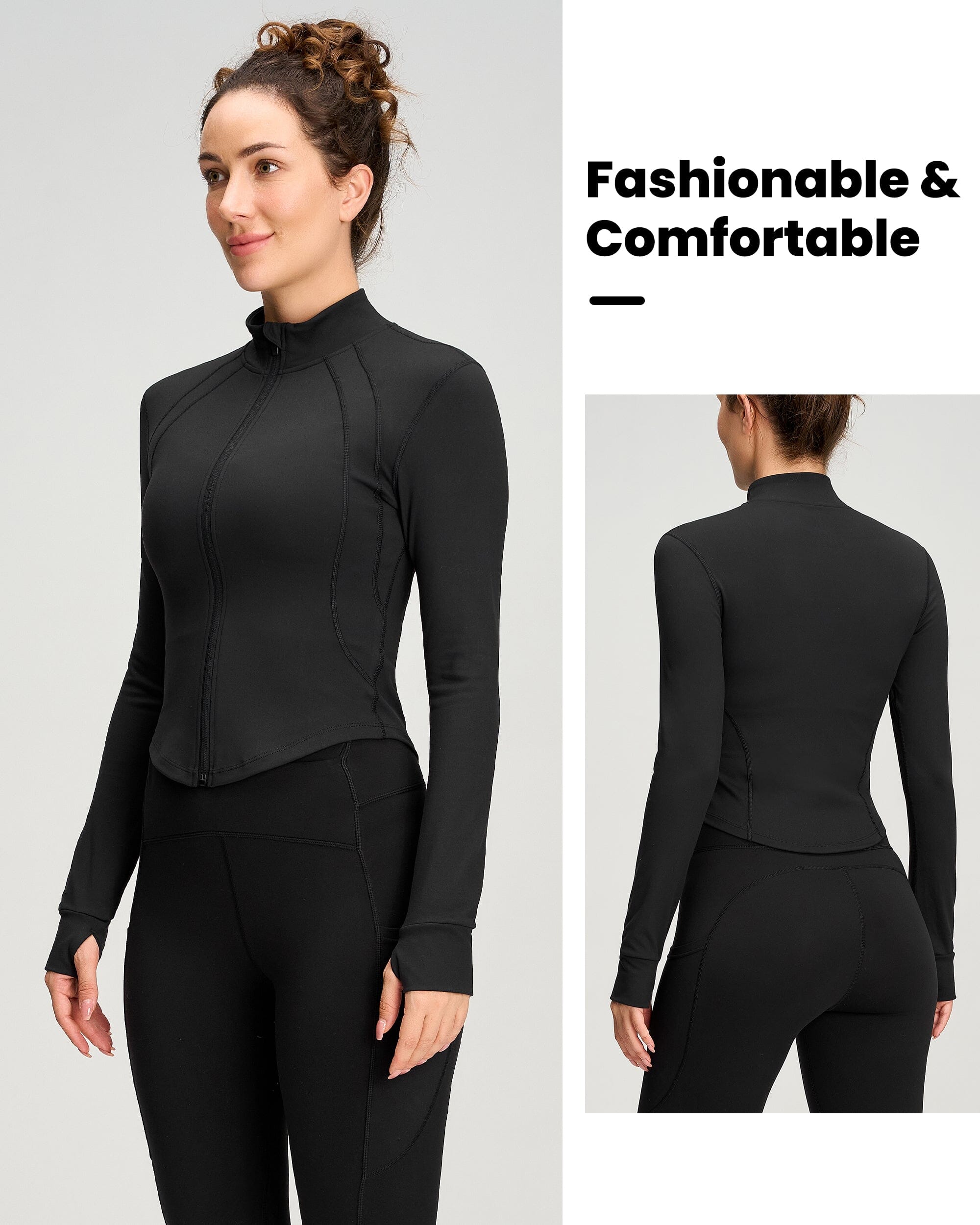 Crop Full Zip Up Jackets 232103