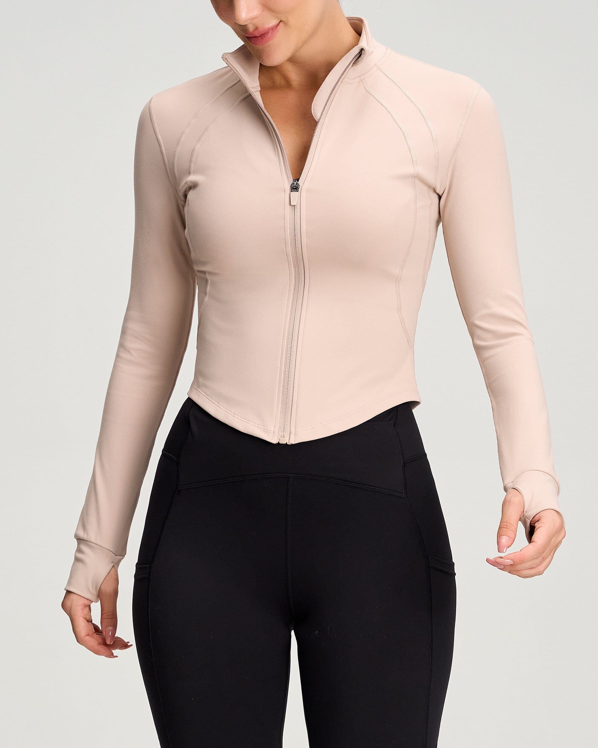 Crop Full Zip Up Jackets 232103