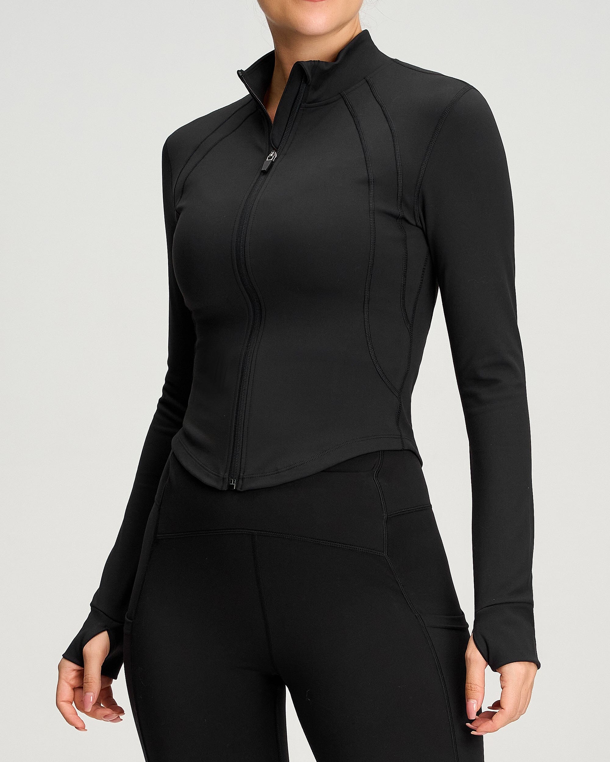 Crop Full Zip Up Jackets 232103