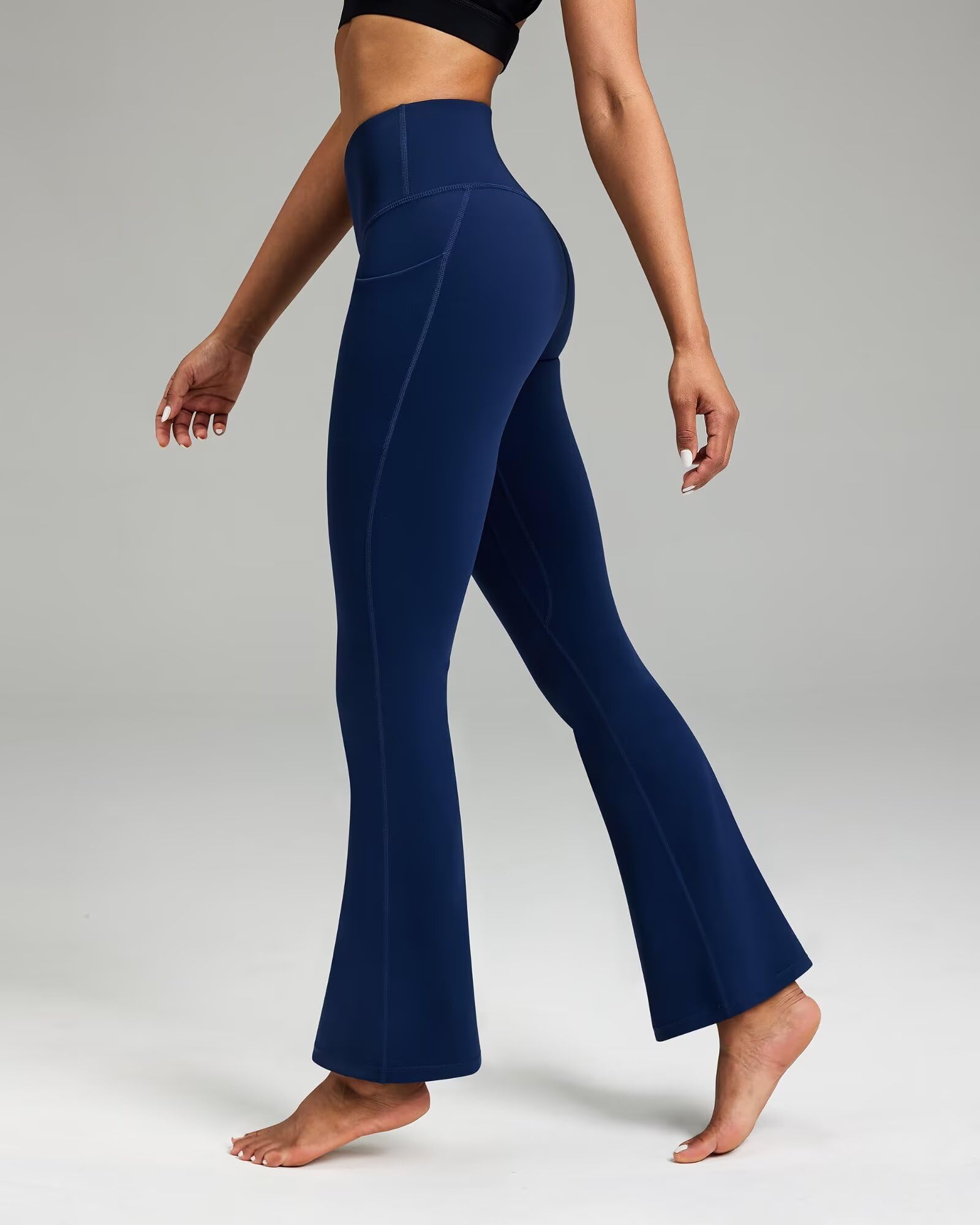 Cross Waist Flare Leggings 240404