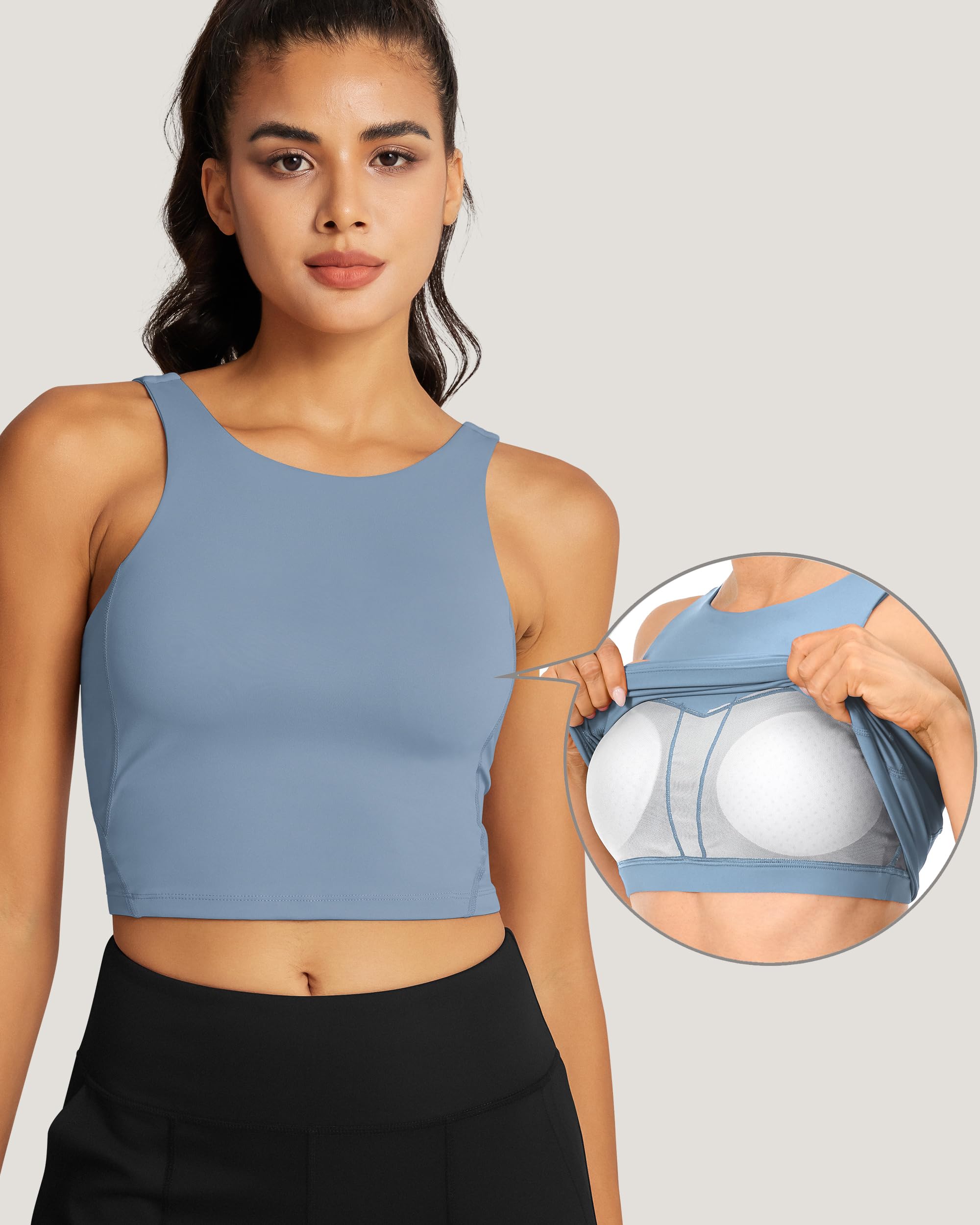 High Neck Sports Bras 220308