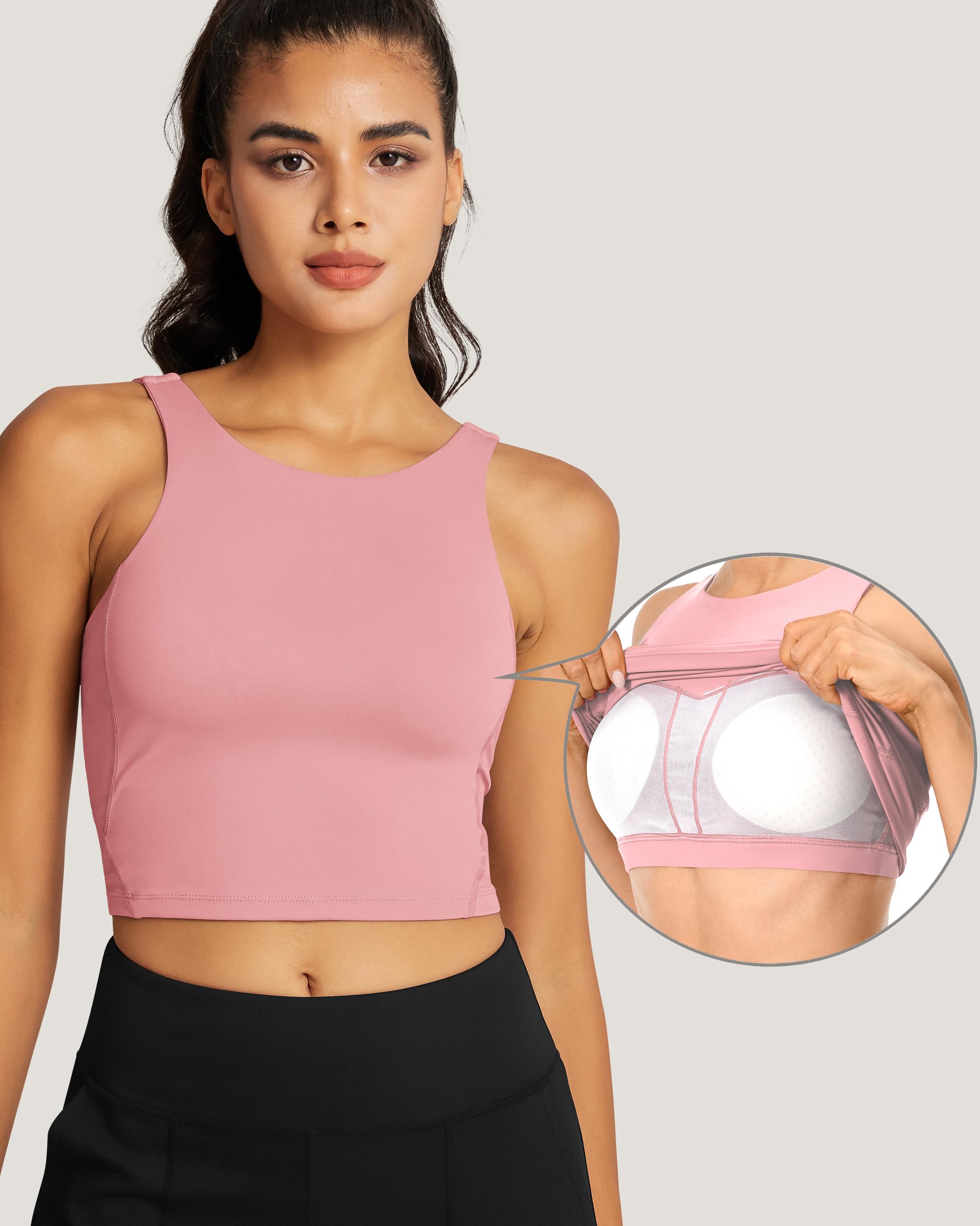 High Neck Sports Bras 220308