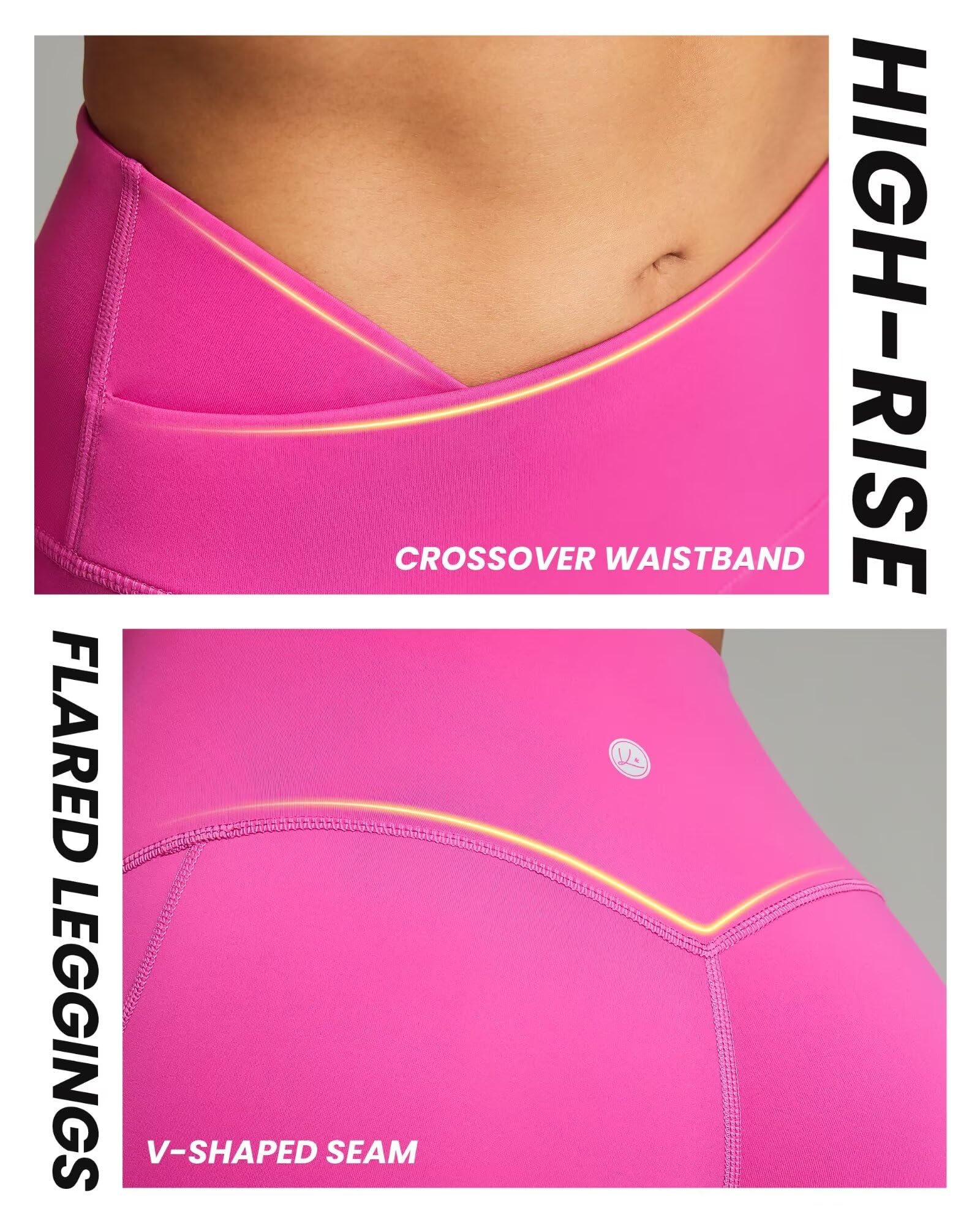 Cross Waist Flare Leggings 240404