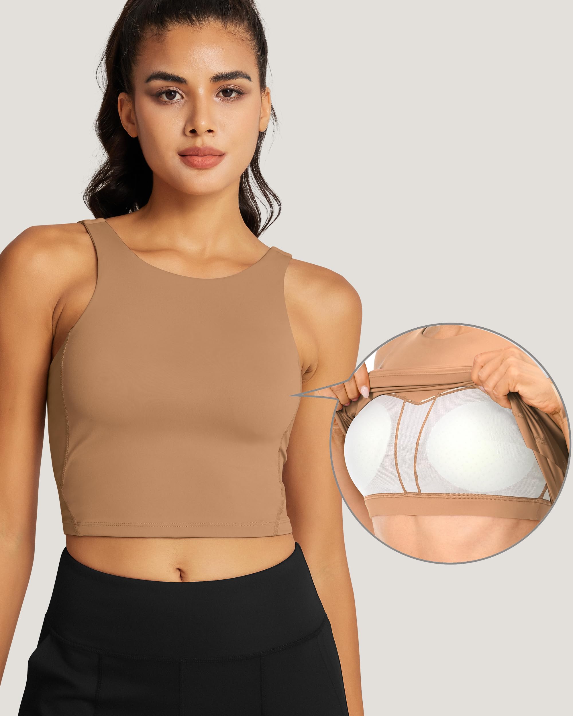 High Neck Sports Bras 220308