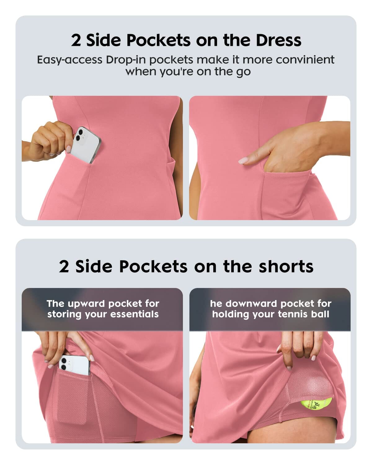 Tennis Dresses with 4 Pocket 220111