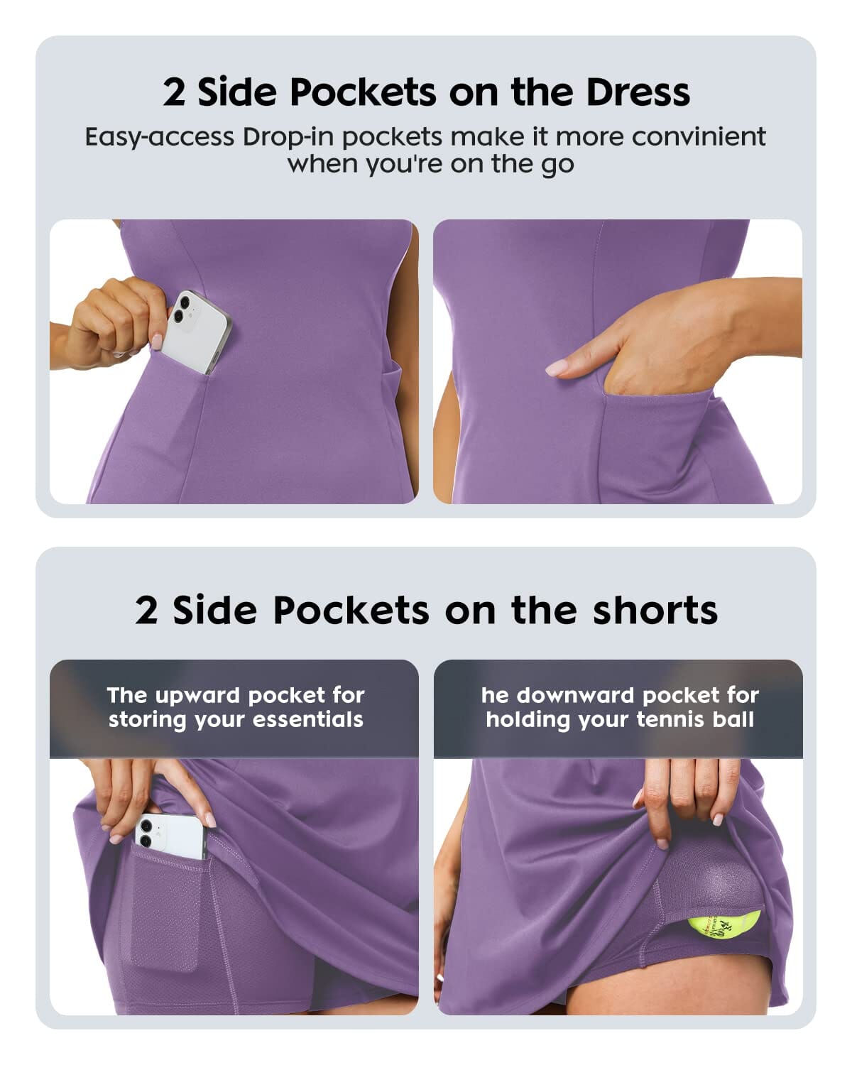 Tennis Dresses with 4 Pocket 220111