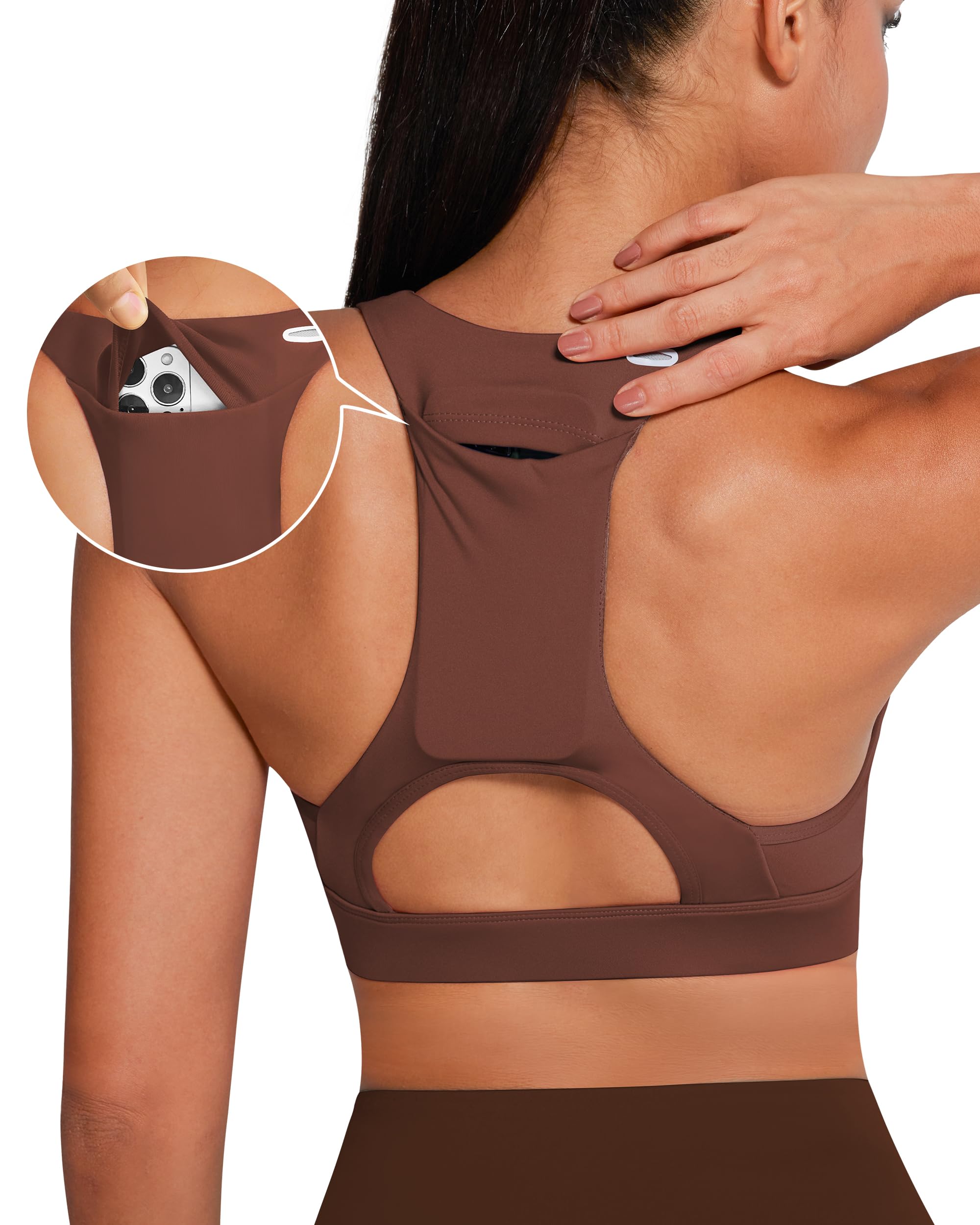 Phone Back Pockets Sport Bra 70927