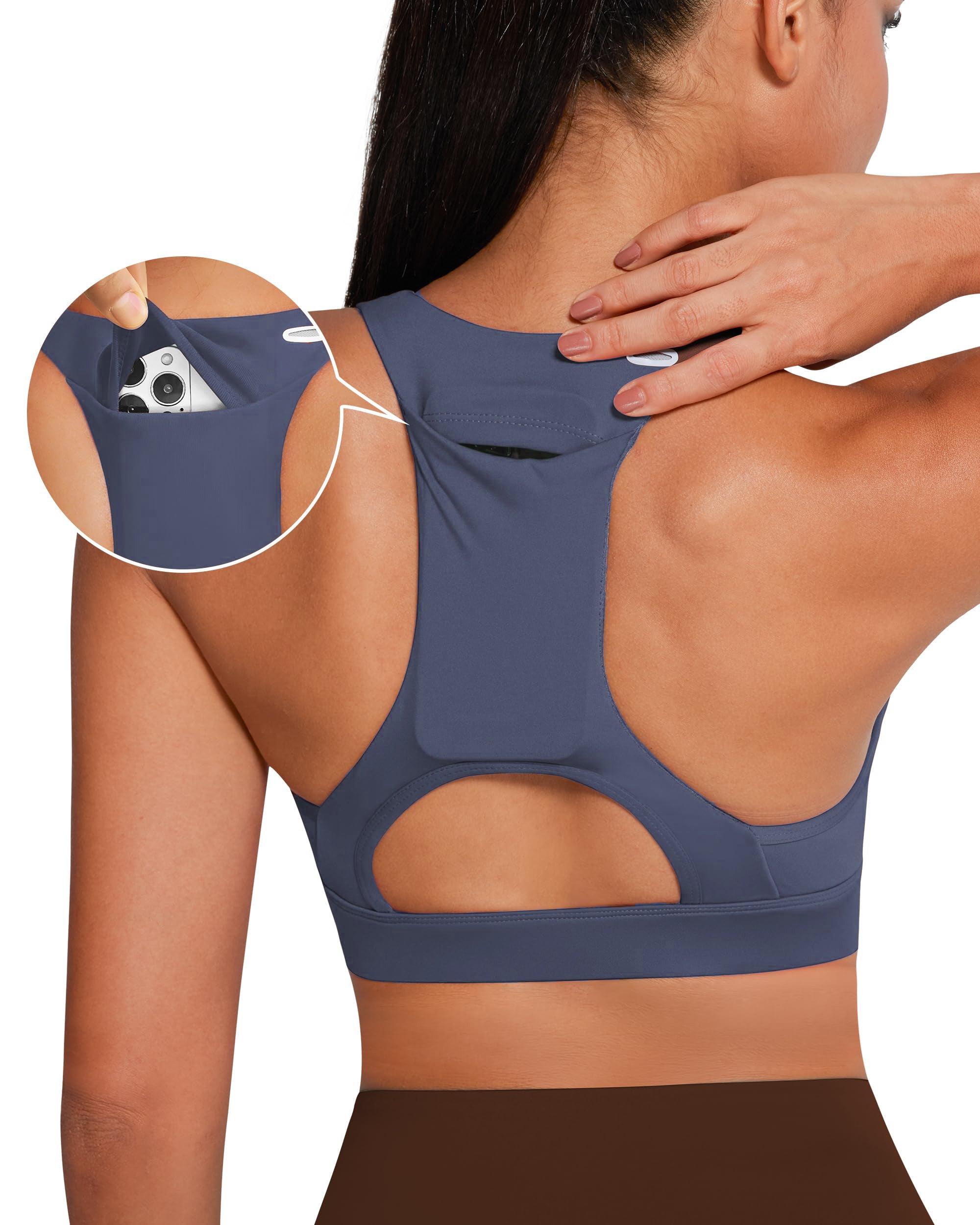 Phone Back Pockets Sport Bra 70927