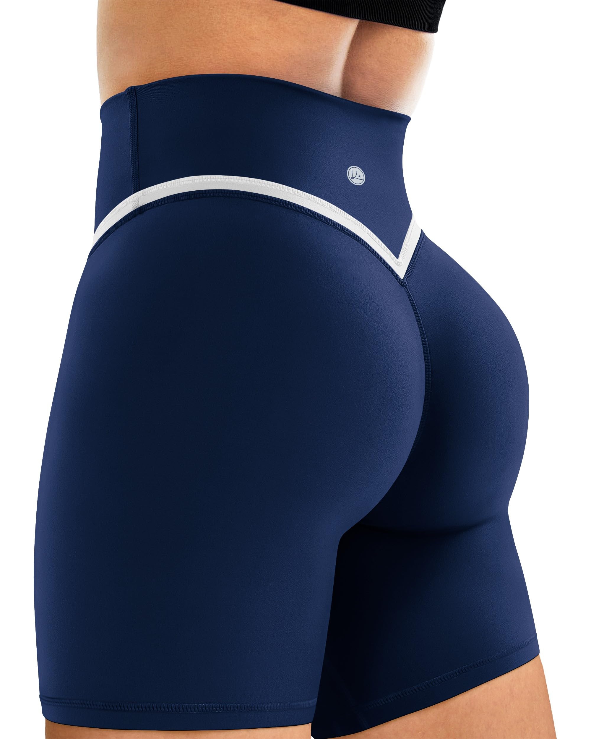5-Inch High-Waist | Women's Seamless Compression Pants with Accent Contour Line-240612