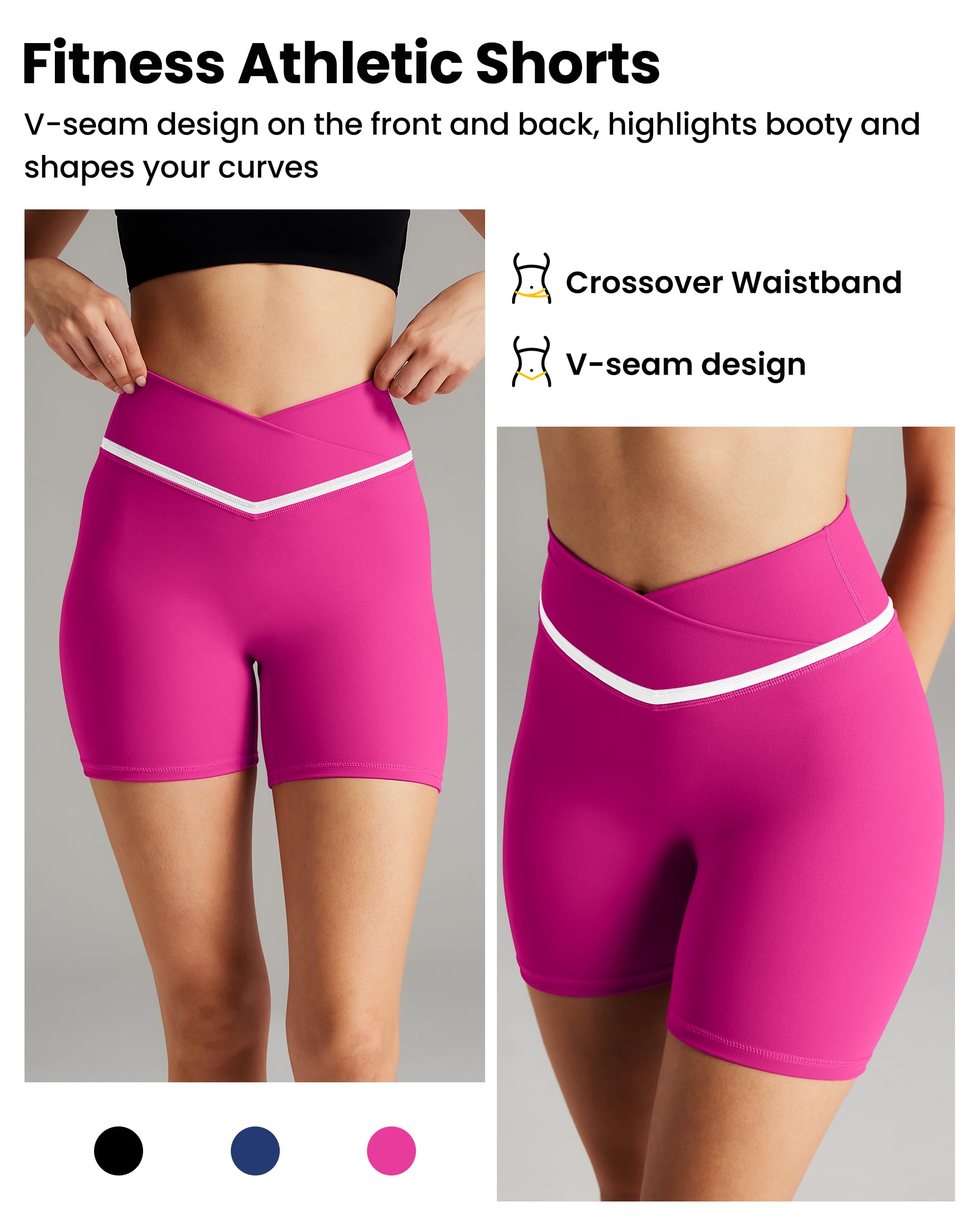 5-Inch High-Waist | Women's Seamless Compression Pants with Accent Contour Line-240612