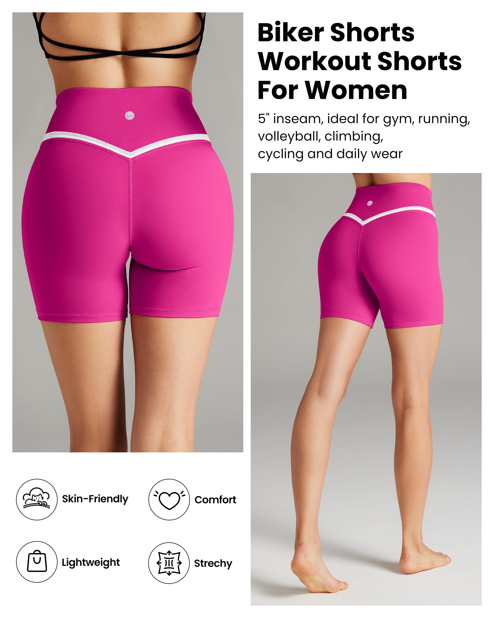 5-Inch High-Waist | Women's Seamless Compression Pants with Accent Contour Line-240612
