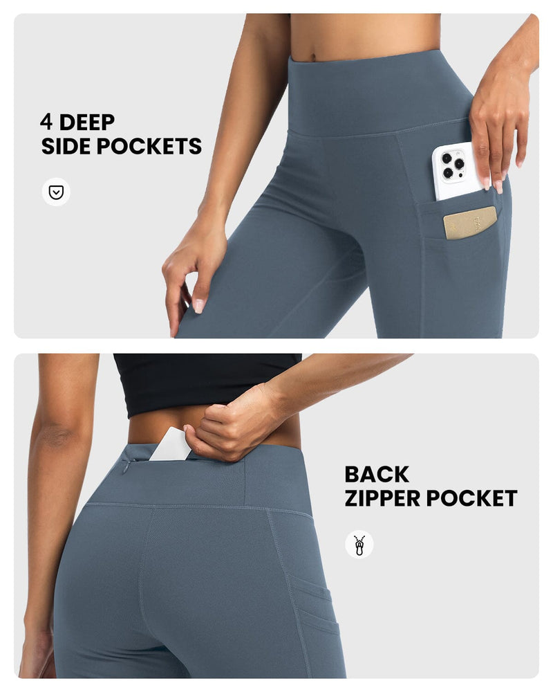 Fleece lined leggings with sale side pockets