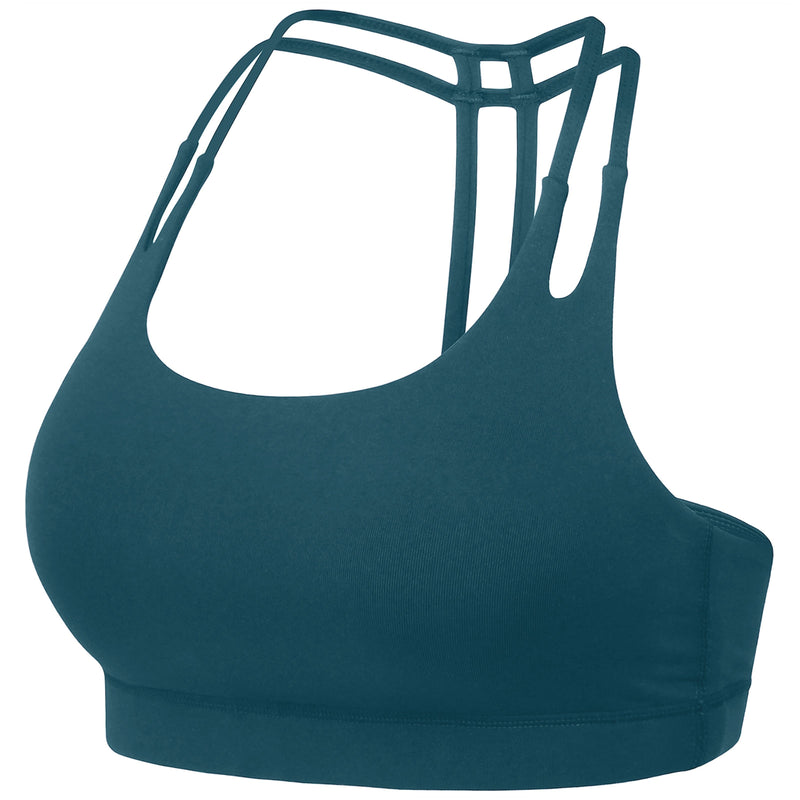Light Support Double-T Back Wirefree Pad Sports Bra