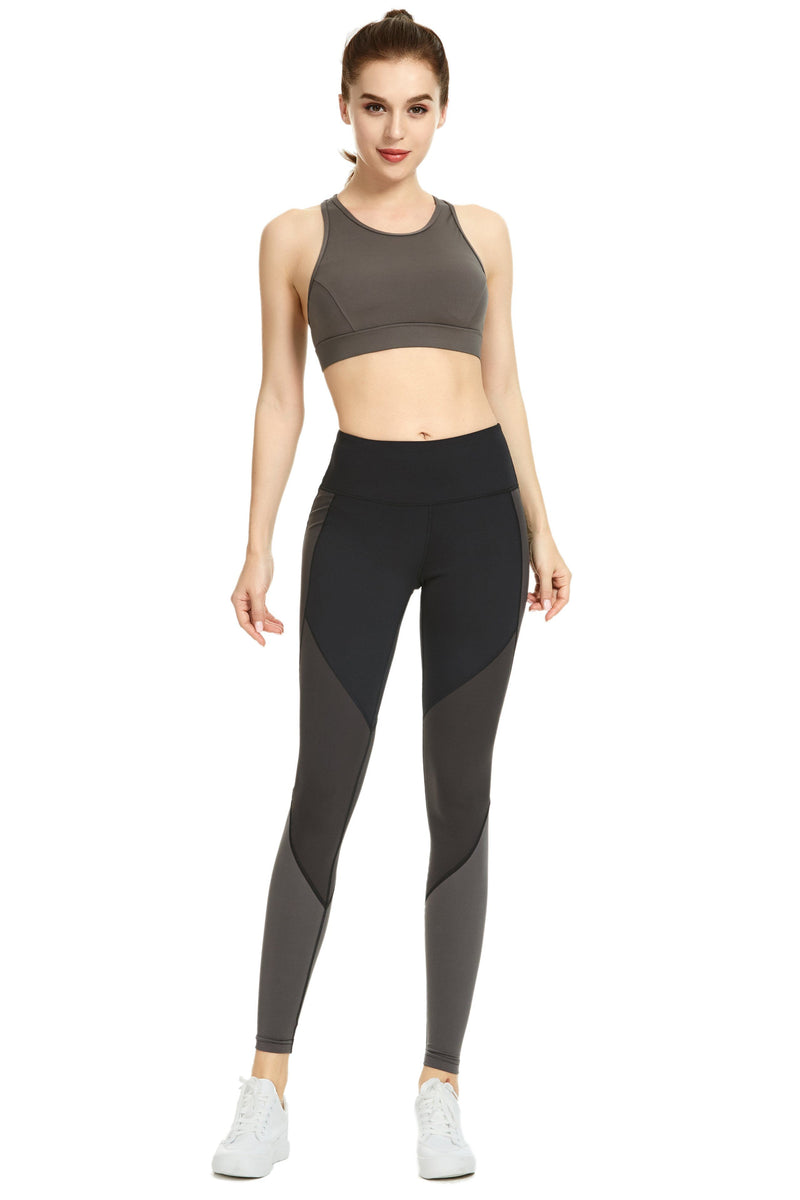 Color Blocking Mid-Waist Tights Leggings