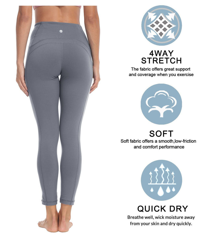 Dark Grey Mid-Waist Leggings