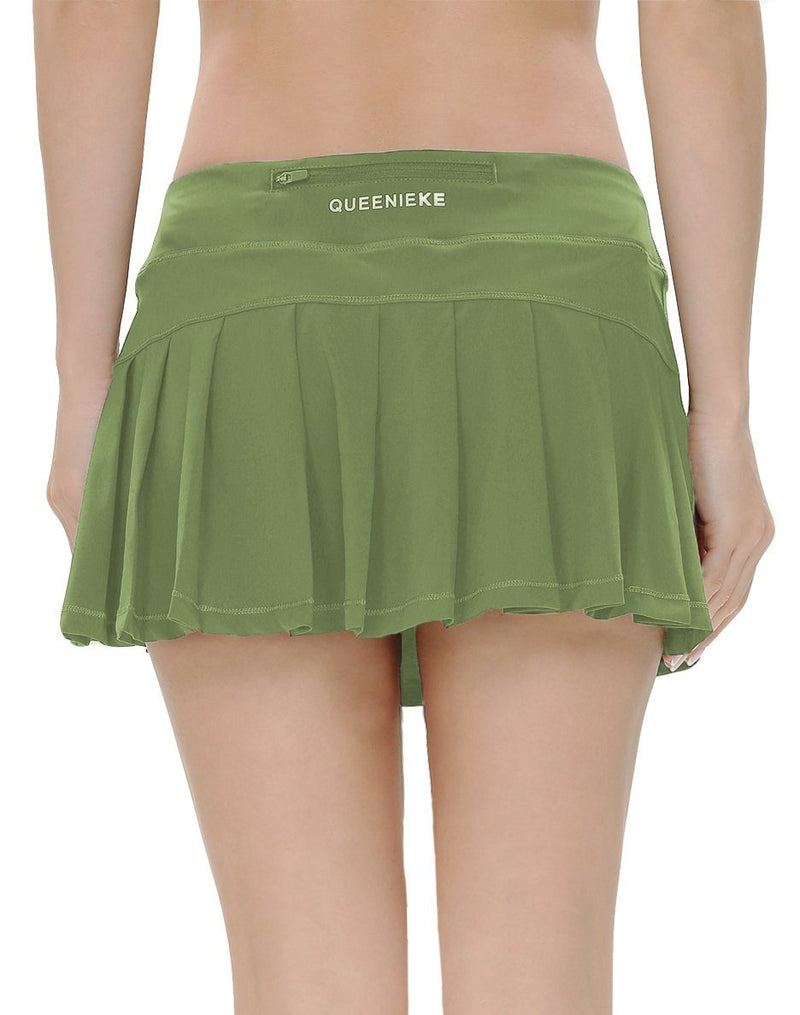 Pleated Skirt with Athletic Shorts