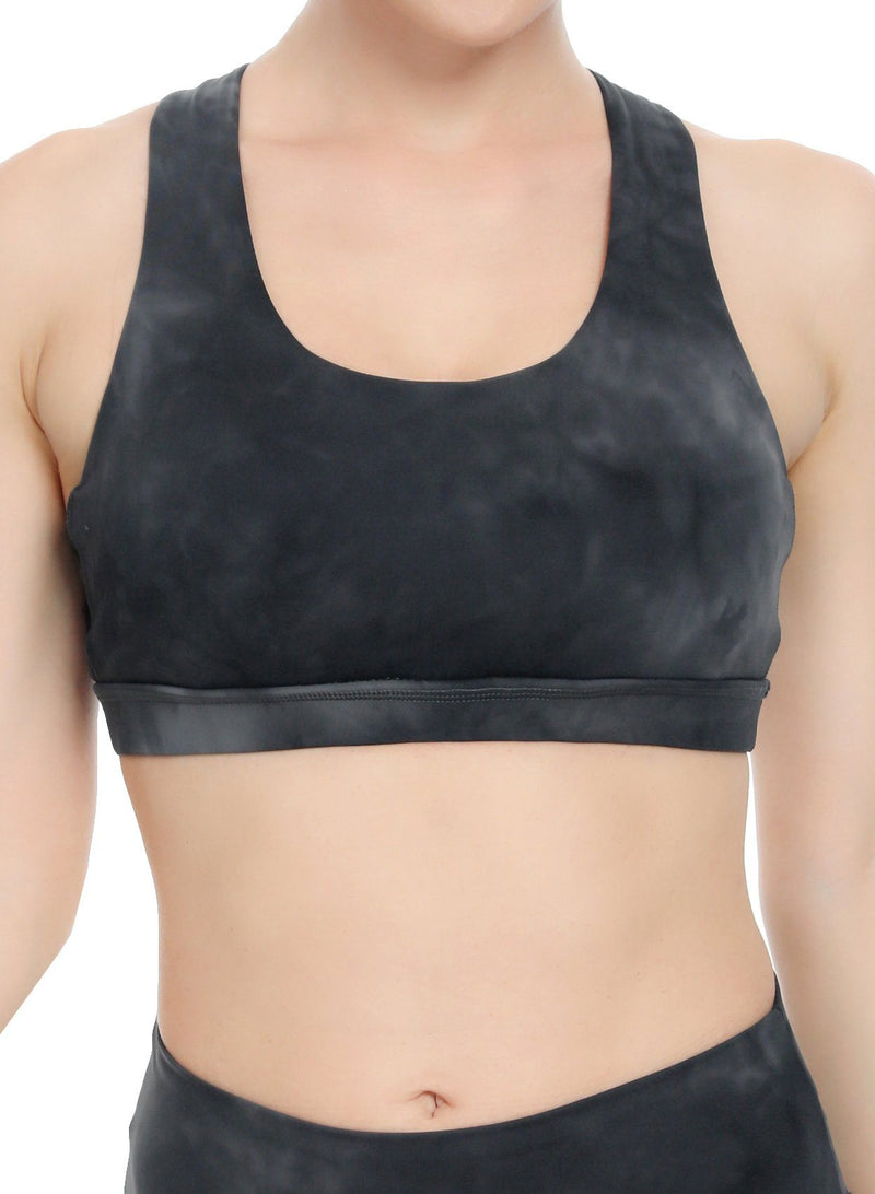 Tie-dye Support Cross Strappy Sport Bra