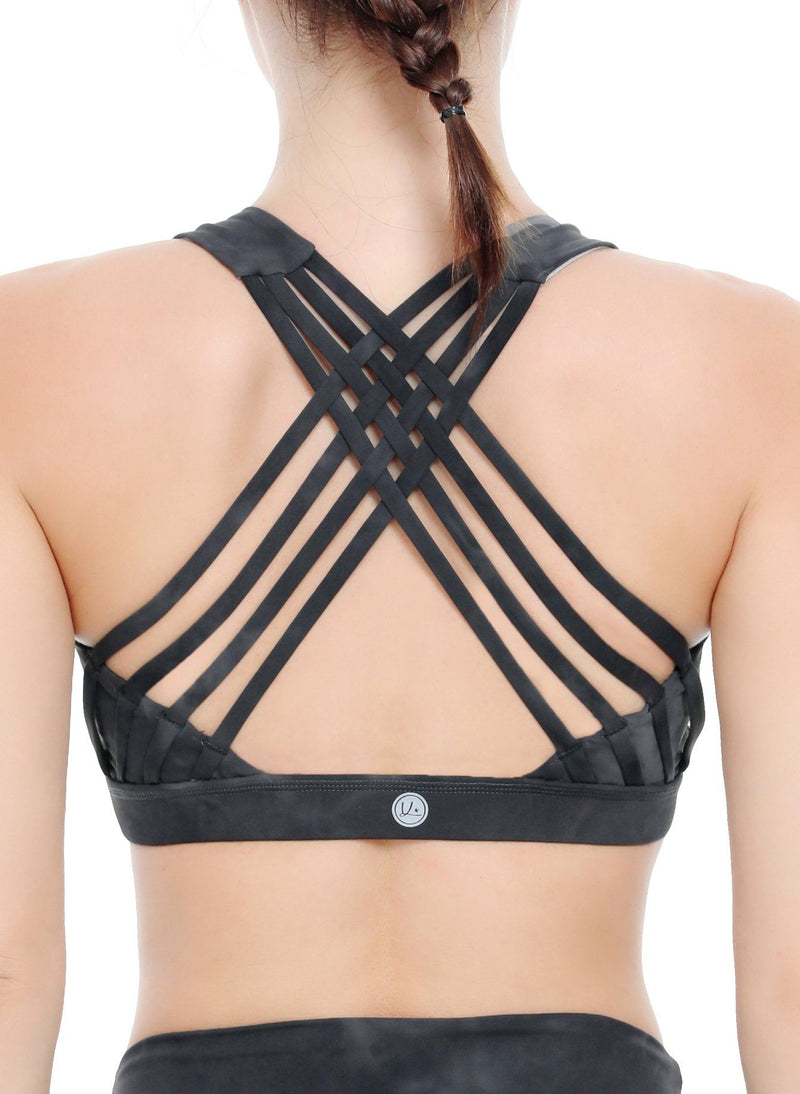 Tie-dye Support Cross Strappy Sport Bra