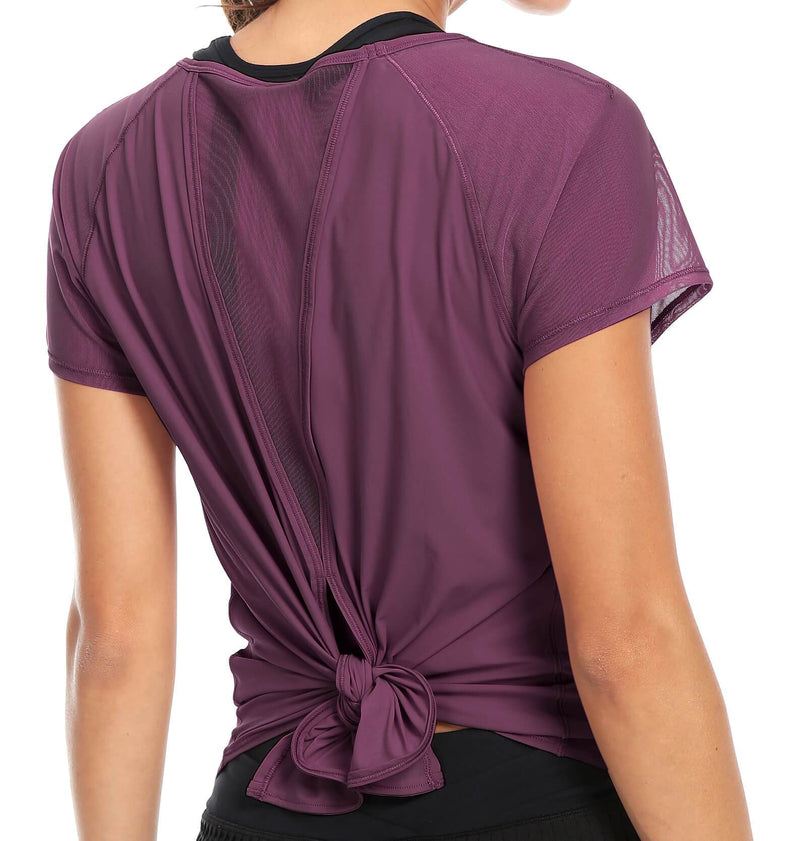 Tied Up Mix & Mesh Short Sleeve T-shirt