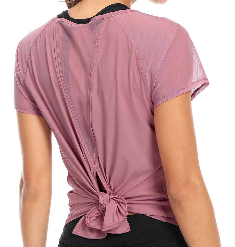 Tied Up Mix & Mesh Short Sleeve T-shirt