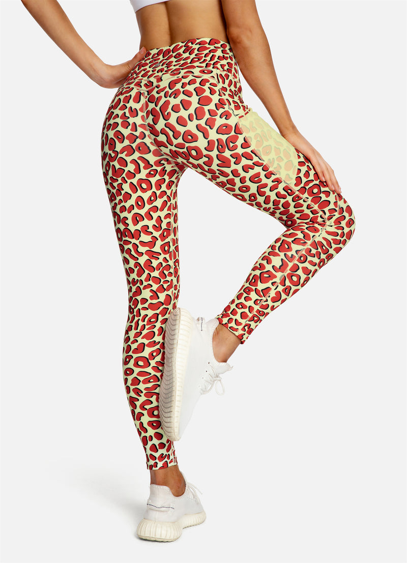 Leopard Print Waist Tights Leggings