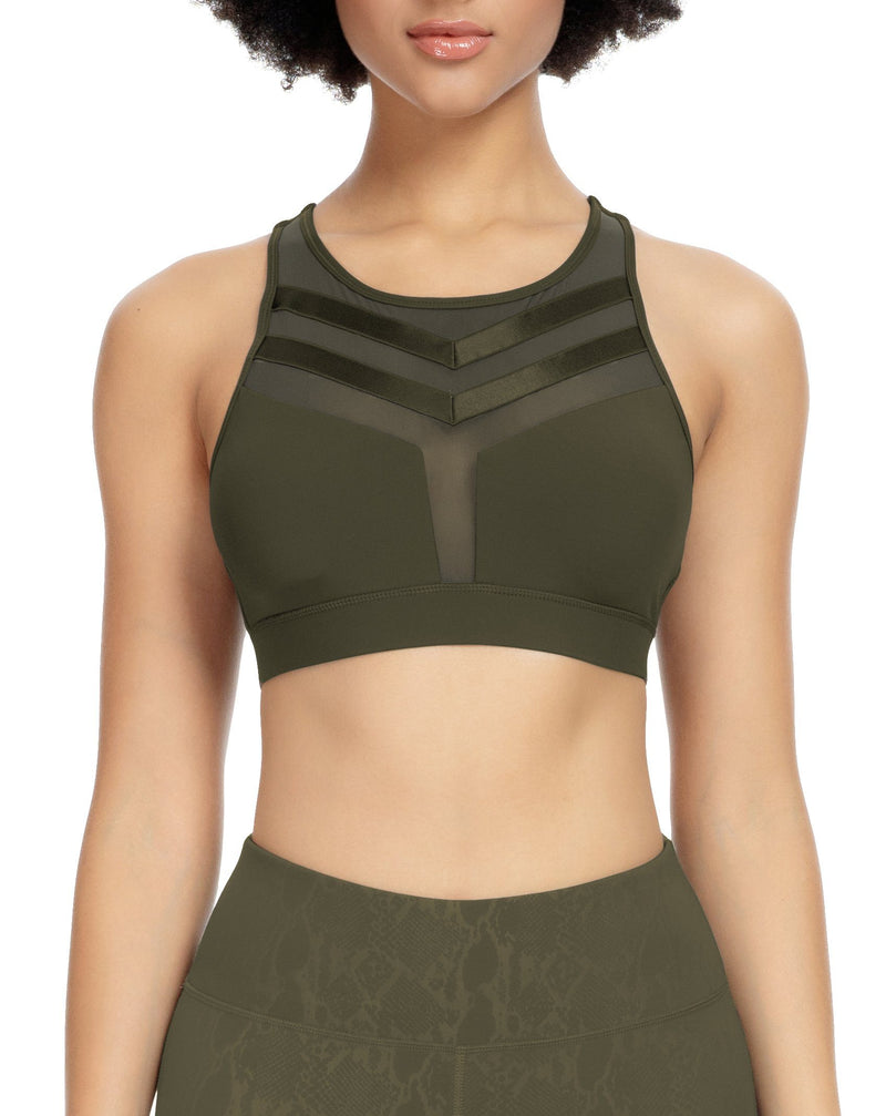 Mesh Wirefree Hooked Back Sports Bra 8203B
