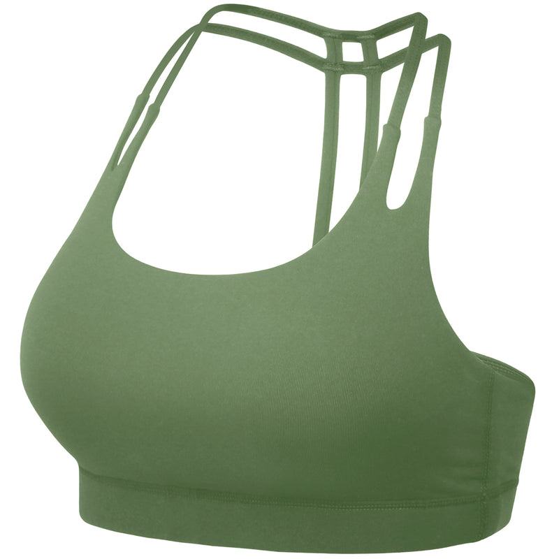 Light Support Double-T Back Wirefree Pad Sports Bra