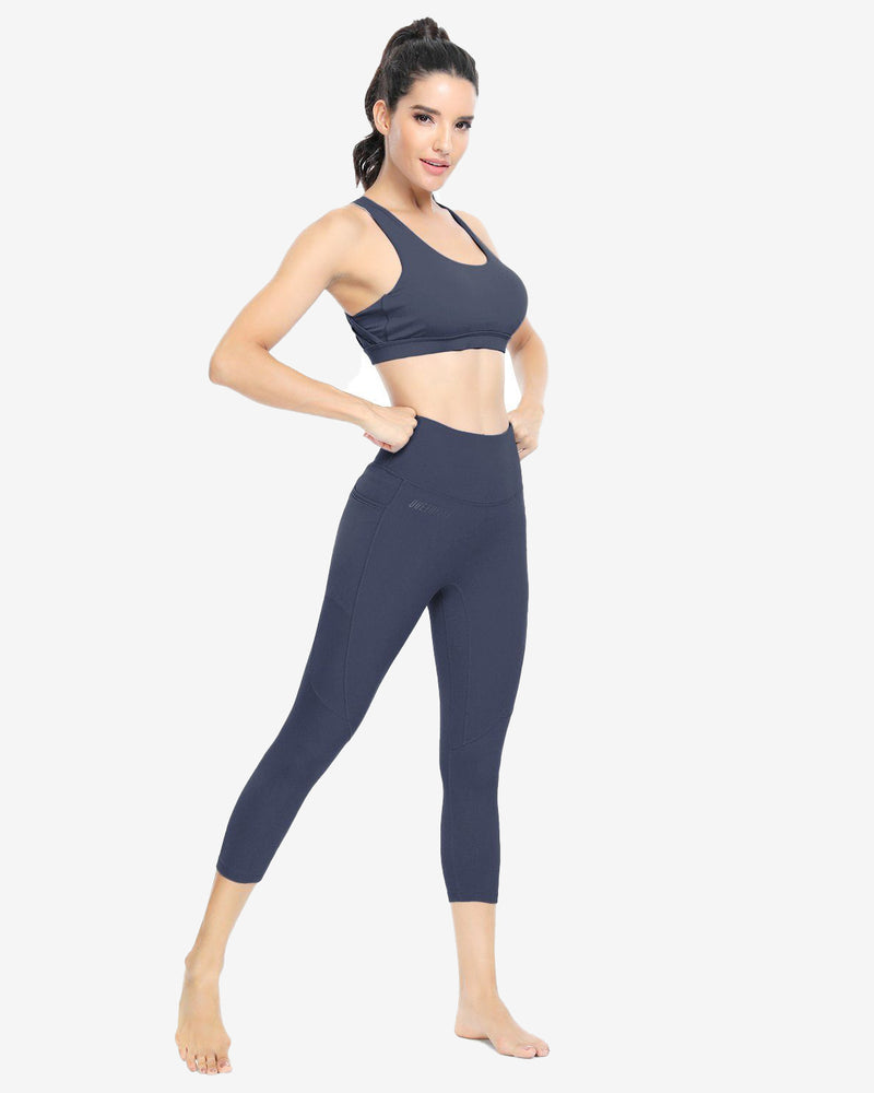 Capris with Side Pocket Fitness Leggings 19204